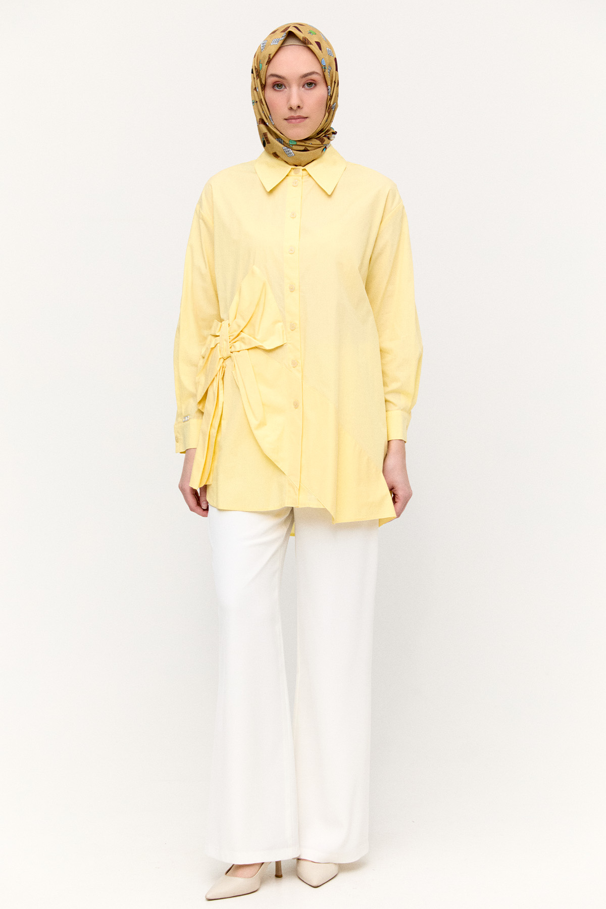 Fiyonklu Pamuk Tunik, Tesettür Giyim