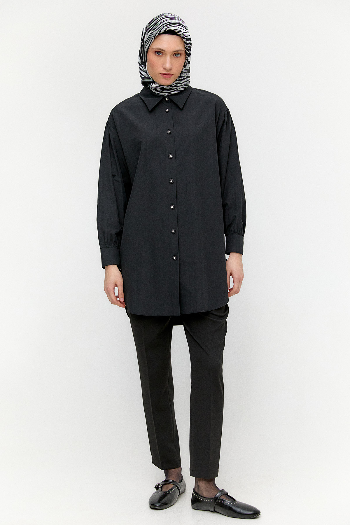 Bağcık Detaylı Tunik, Tesettür Giyim