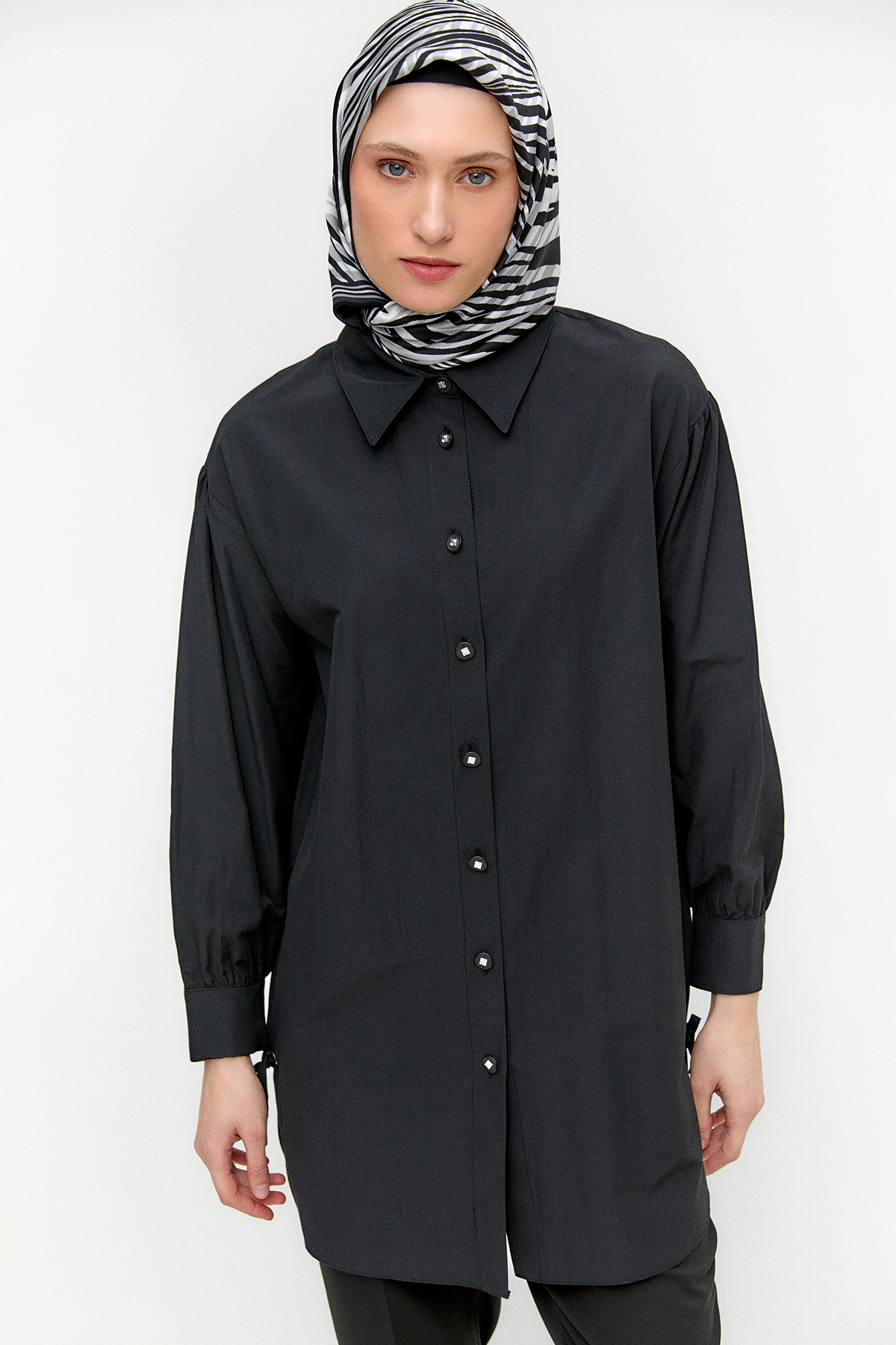 Bağcık Detaylı Tunik, Tesettür Giyim