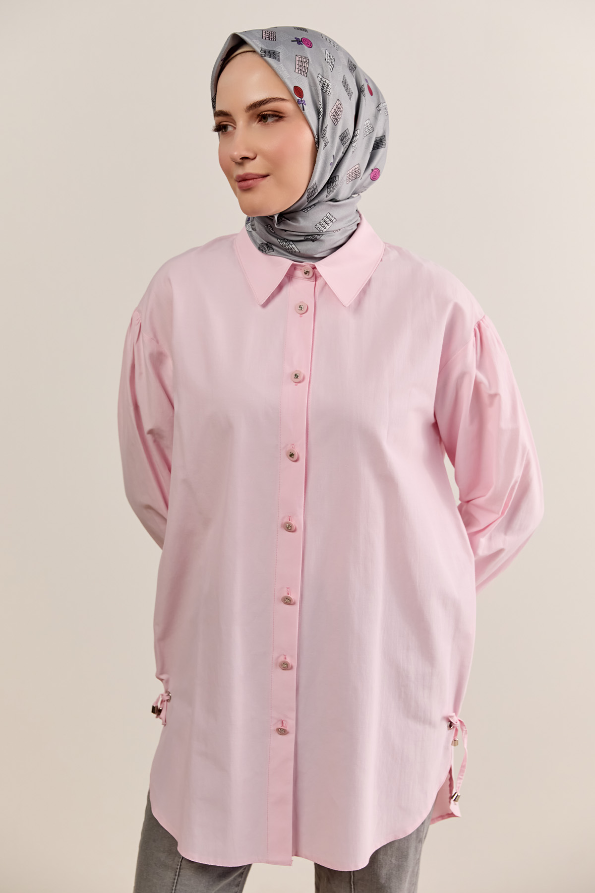 Bağcık Detaylı Tunik, Tesettür Giyim