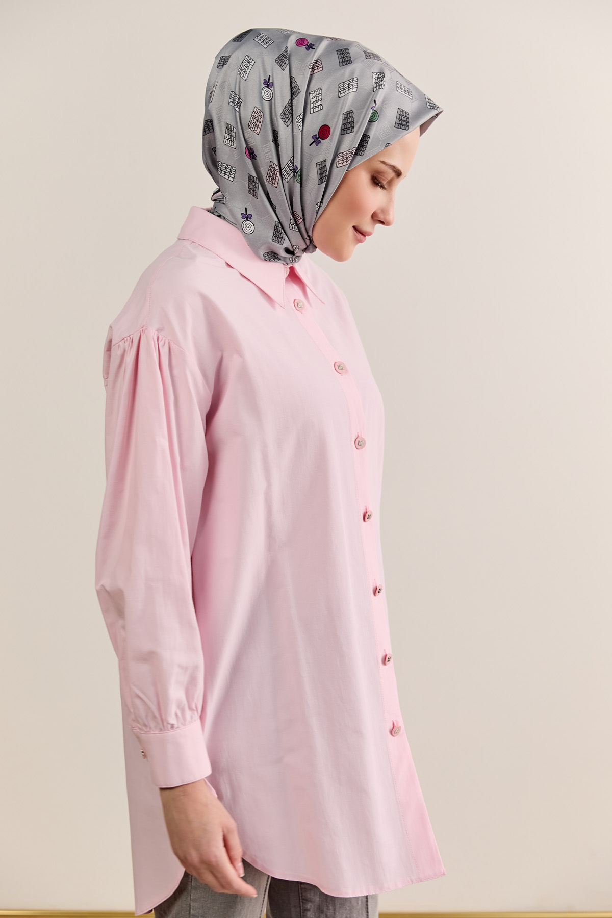 Bağcık Detaylı Tunik, Tesettür Giyim