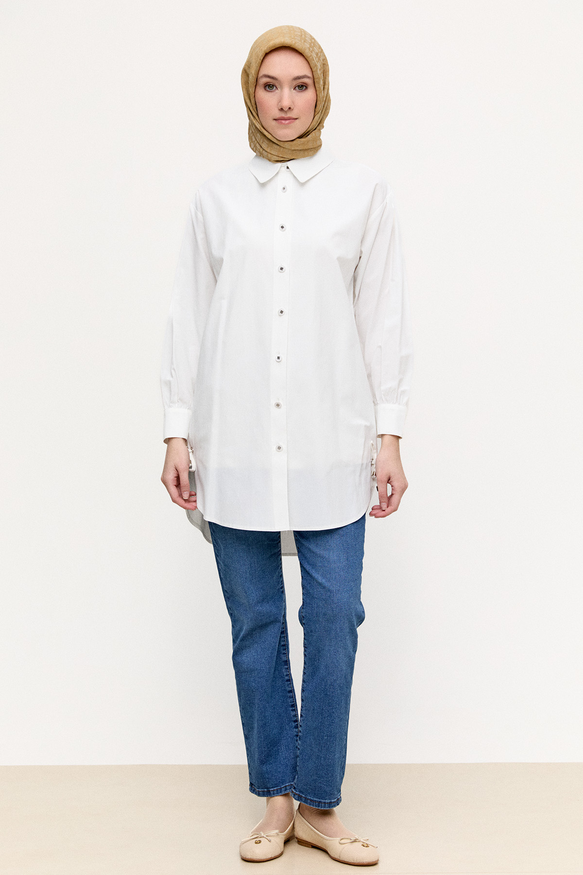 Bağcık Detaylı Tunik, Tesettür Giyim