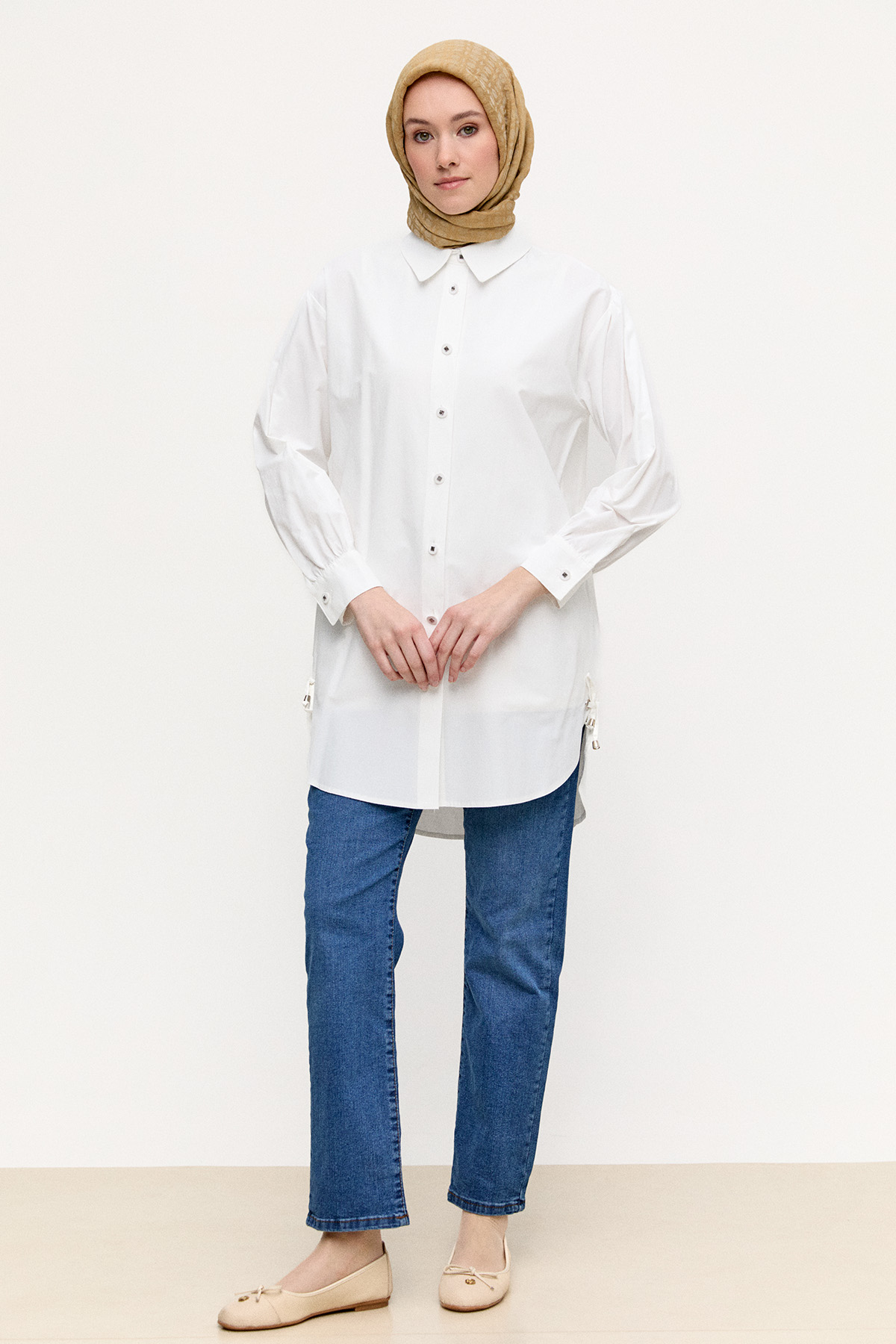 Bağcık Detaylı Tunik, Tesettür Giyim