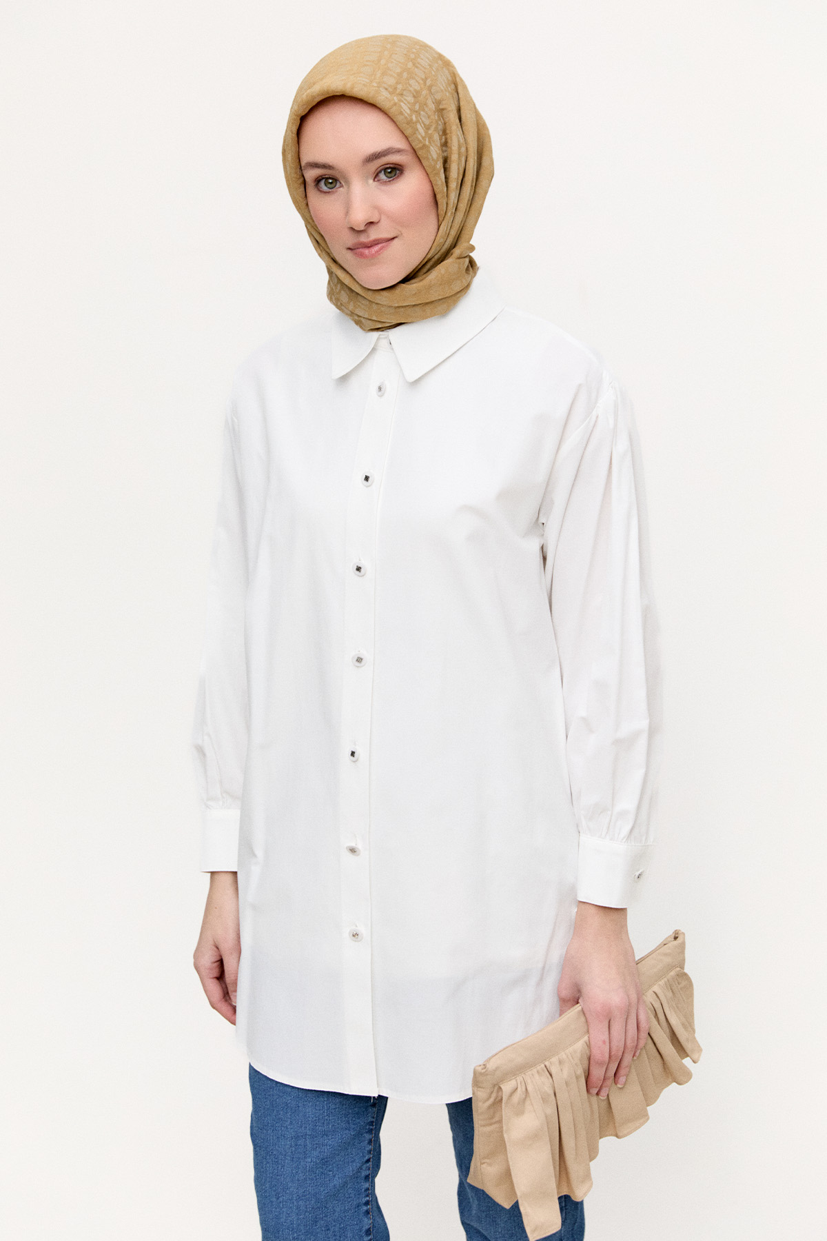 Bağcık Detaylı Tunik, Tesettür Giyim