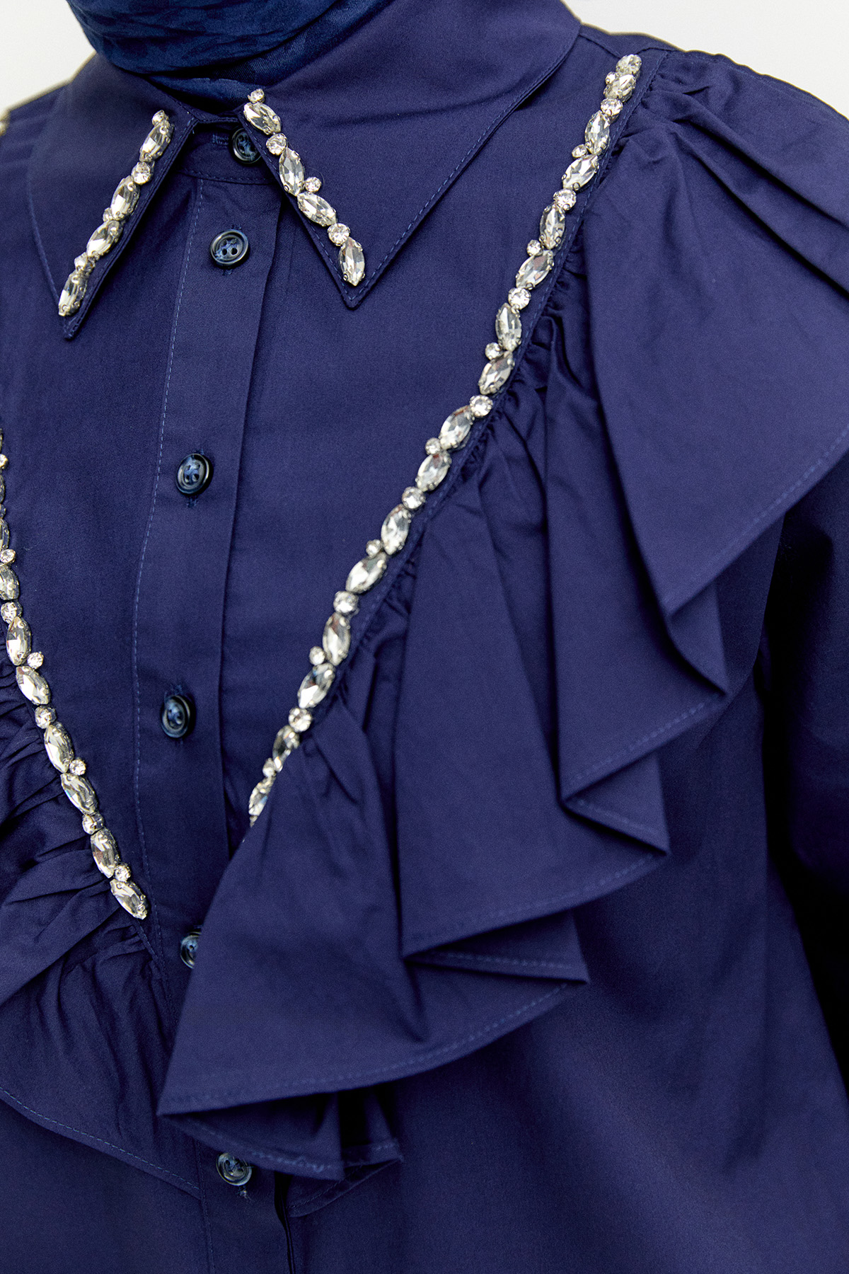 Volanlı Pamuk Tunik, Tesettür Giyim