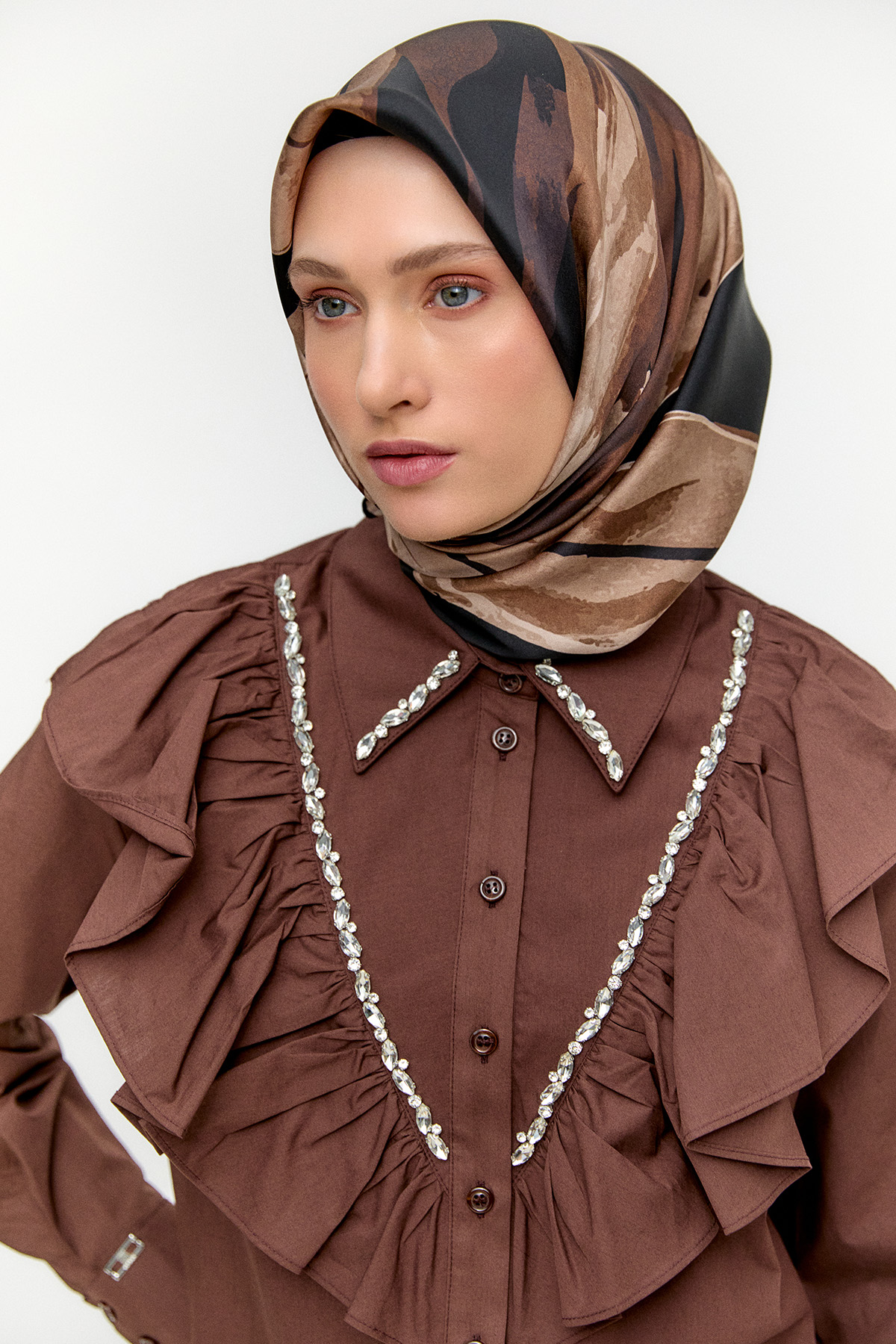 Volanlı Pamuk Tunik, Tesettür Giyim