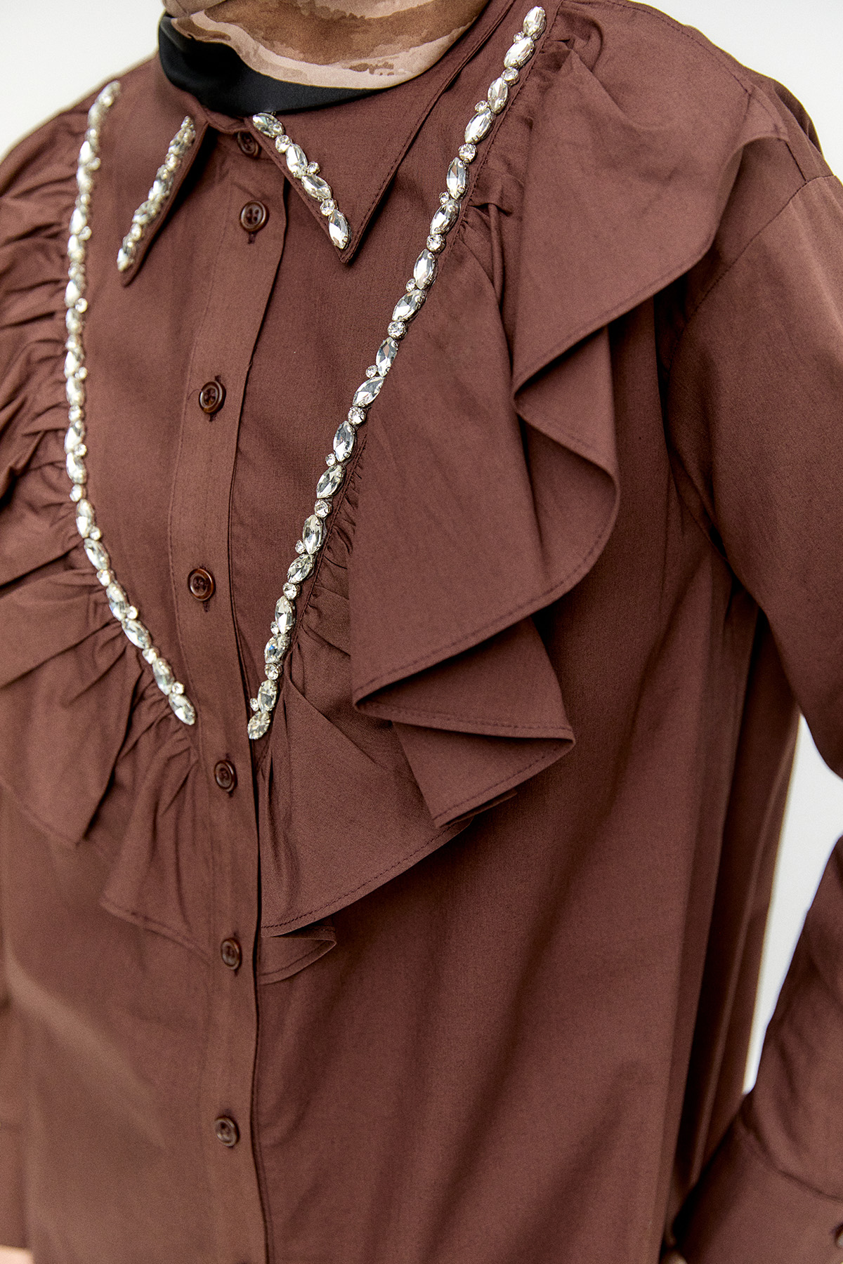 Volanlı Pamuk Tunik, Tesettür Giyim