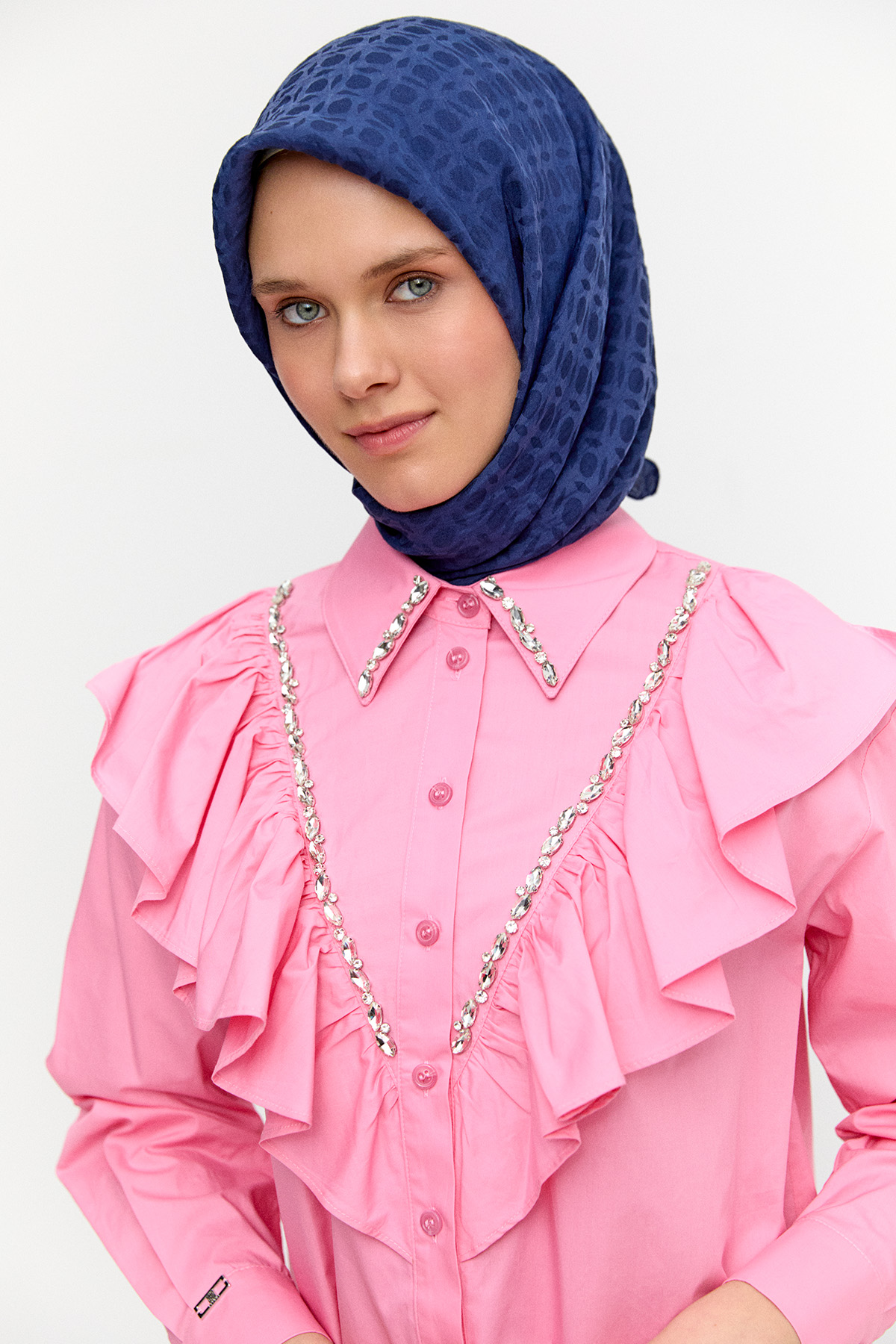 Volanlı Pamuk Tunik, Tesettür Giyim