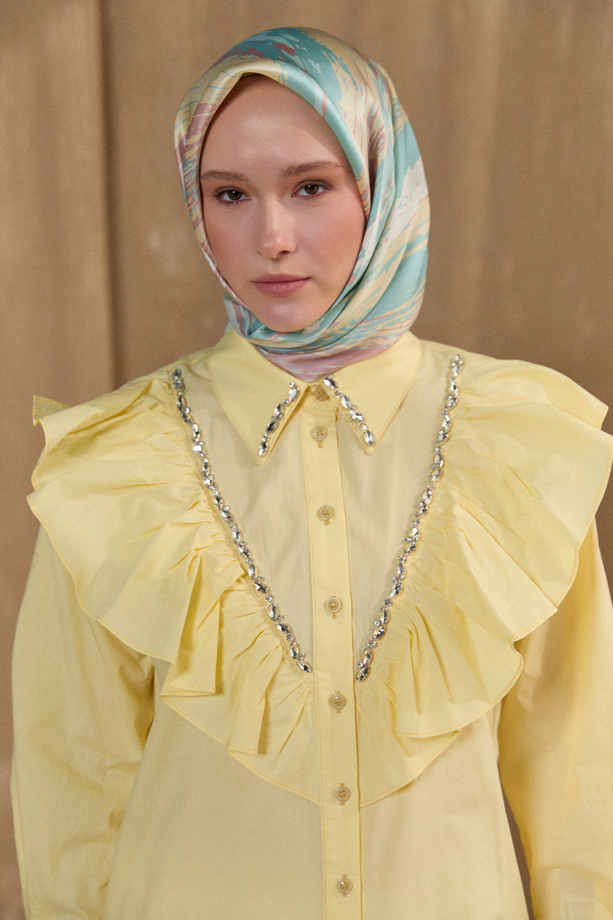 Volanlı Pamuk Tunik, Tesettür Giyim