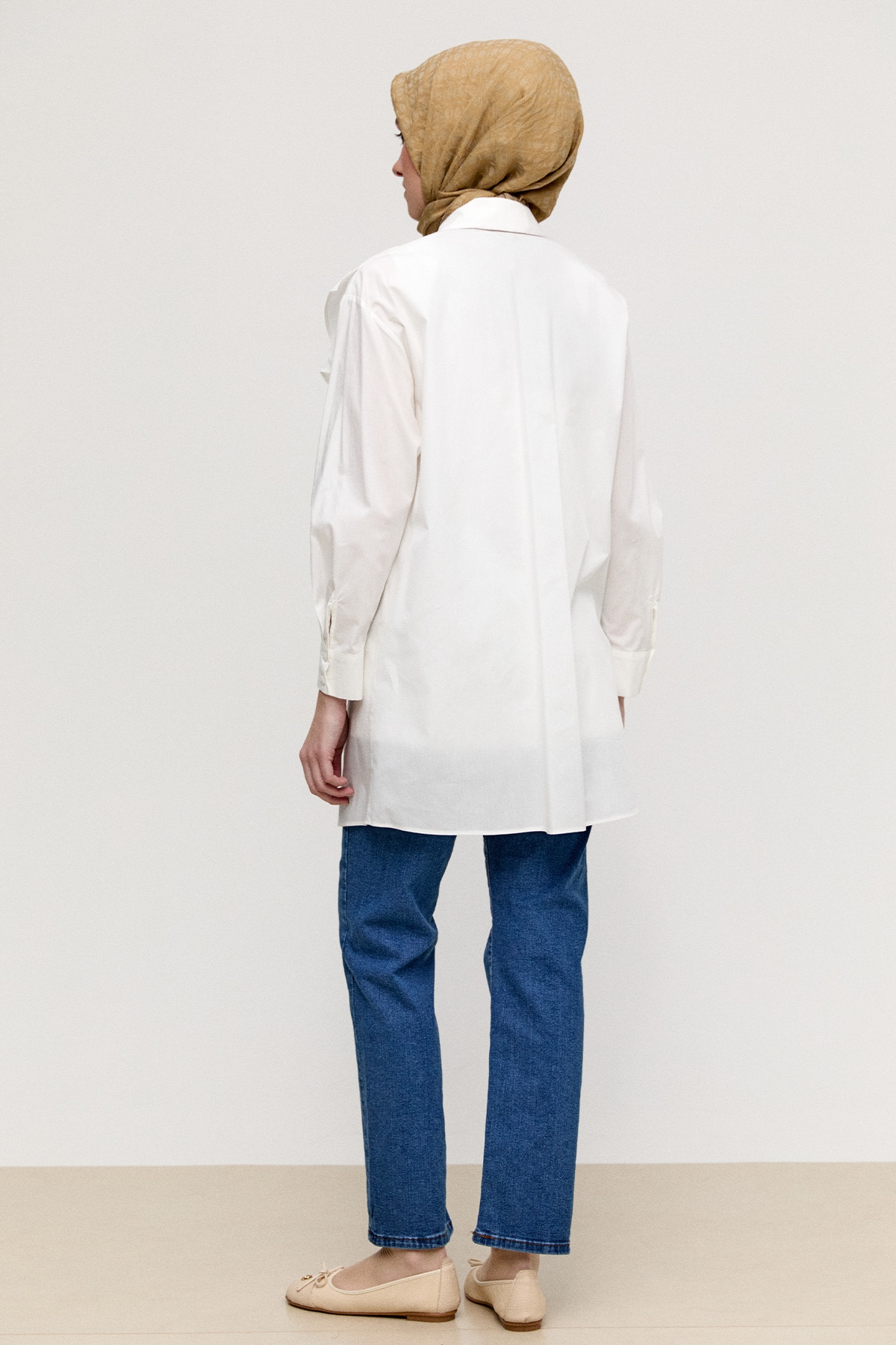 Volanlı Pamuk Tunik, Tesettür Giyim