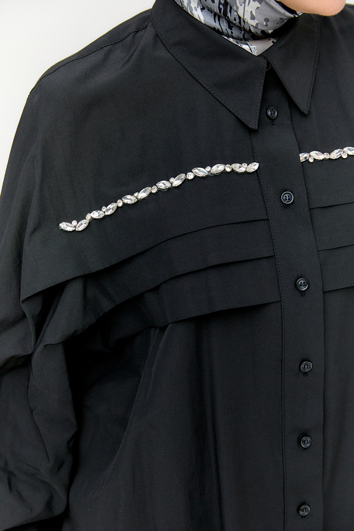 Taşlı Allerli Pamuklu Tunik, Tesettür Giyim