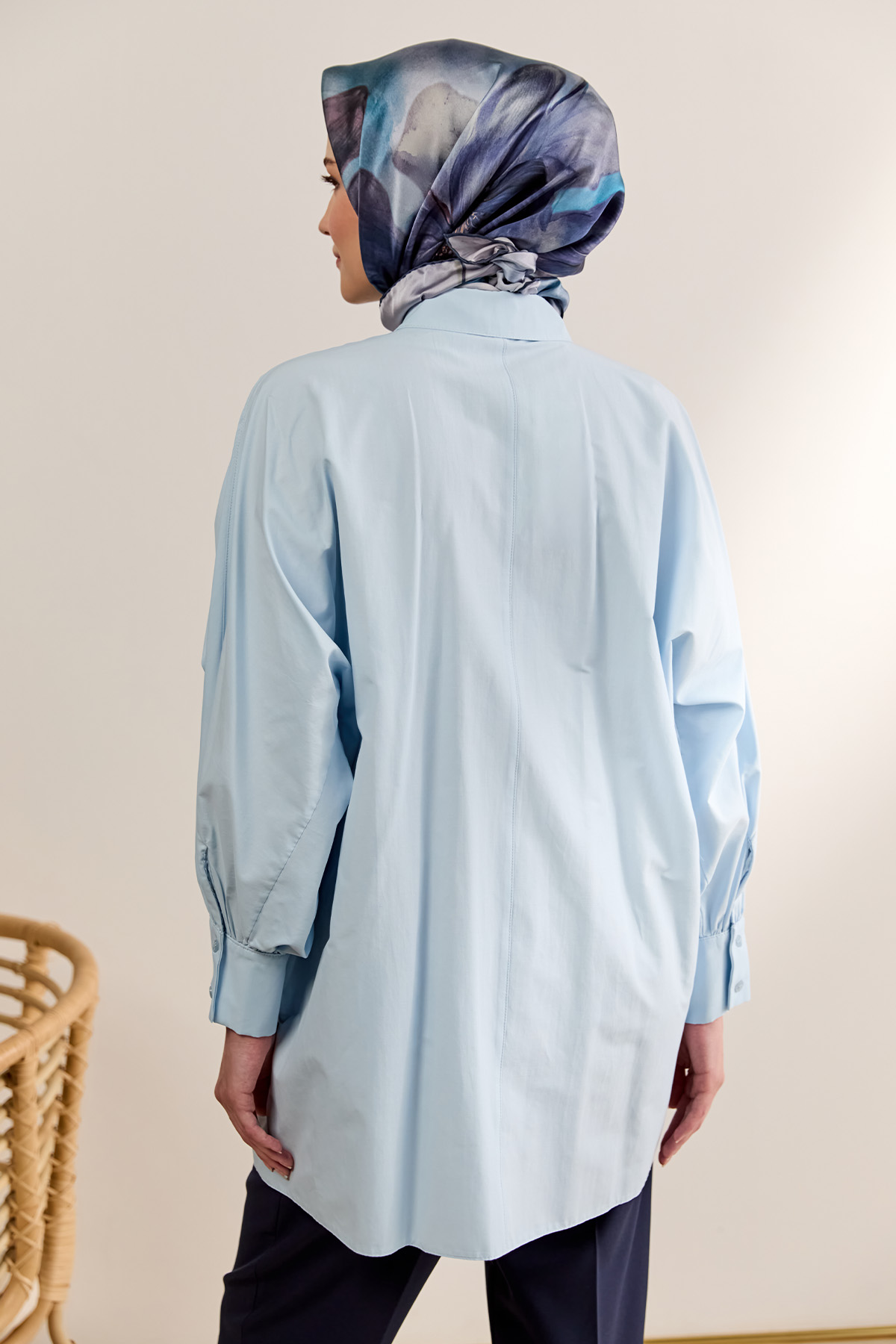 Taşlı Allerli Pamuklu Tunik, Tesettür Giyim