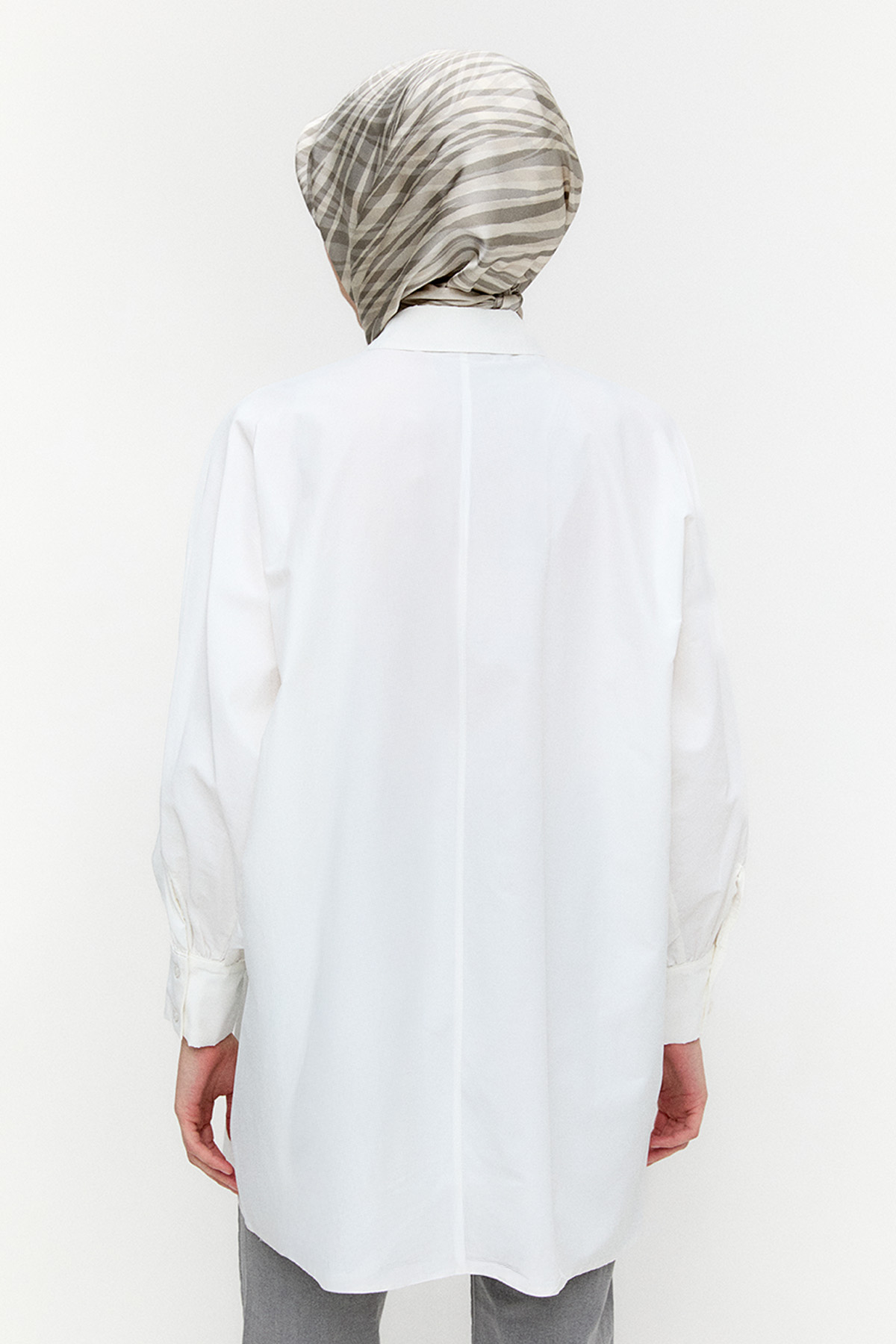 Taşlı Allerli Pamuklu Tunik, Tesettür Giyim