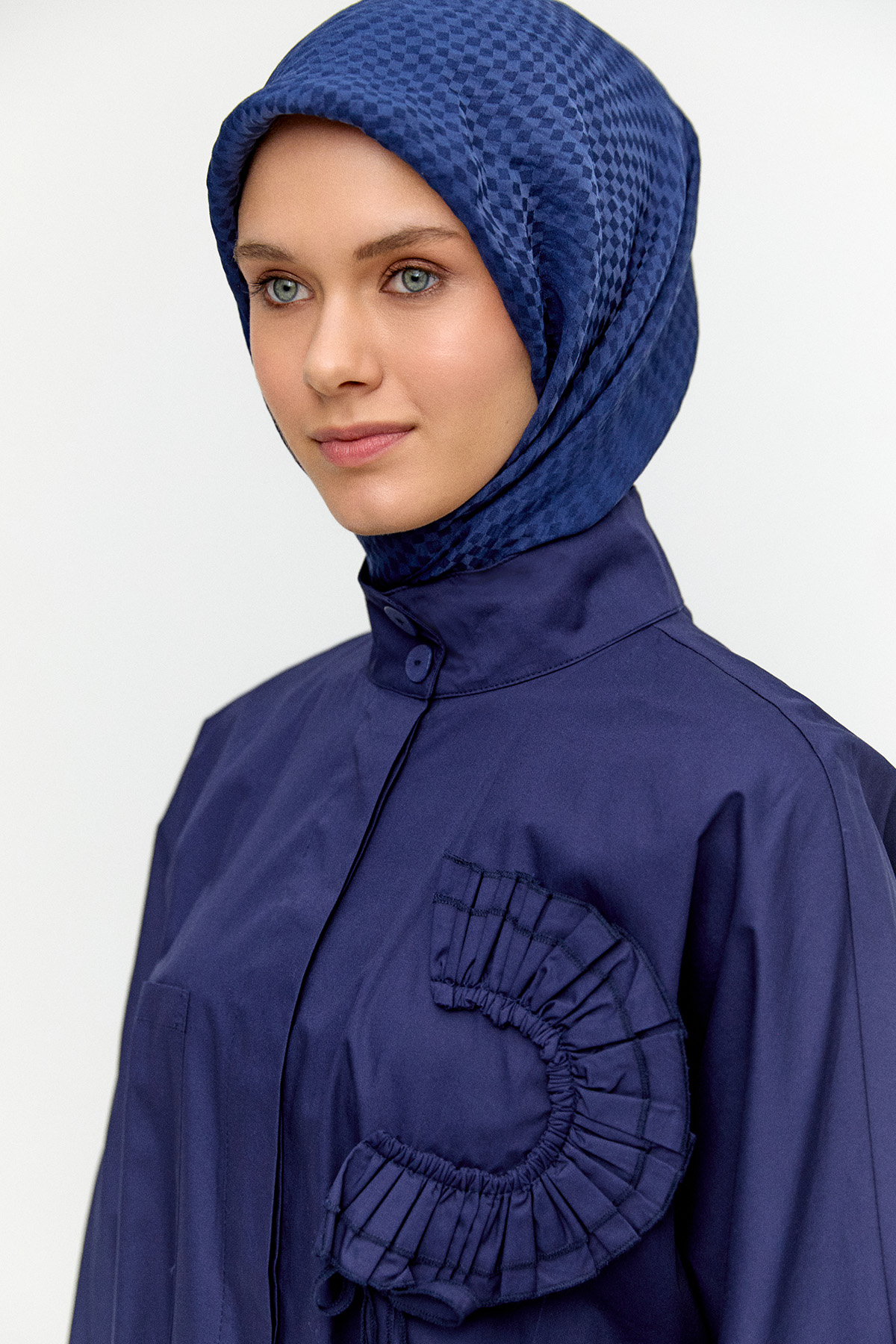 Yüksek Yakalı Pamuk Tunik, Tesettür Giyim