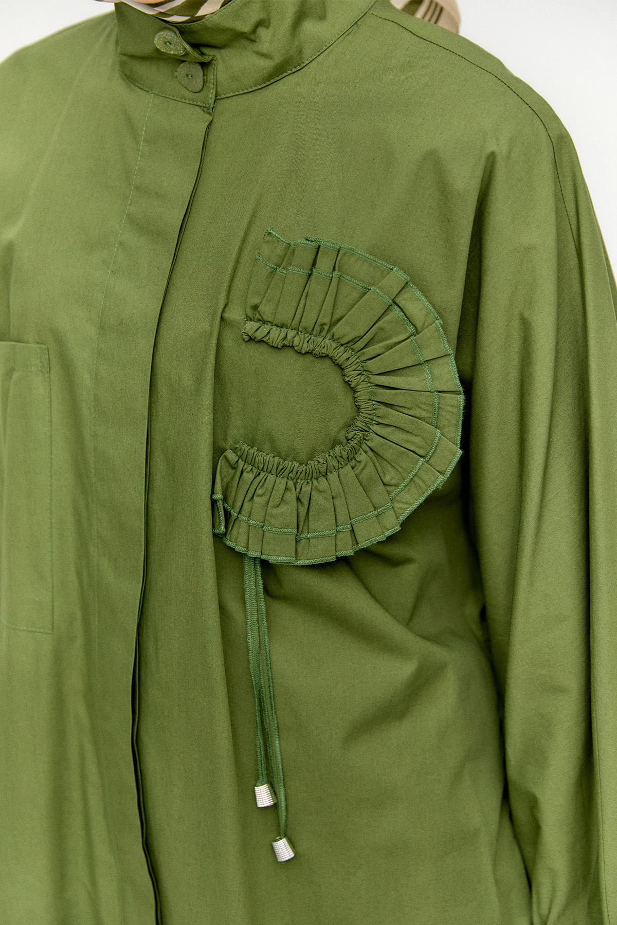 Yüksek Yakalı Pamuk Tunik, Tesettür Giyim