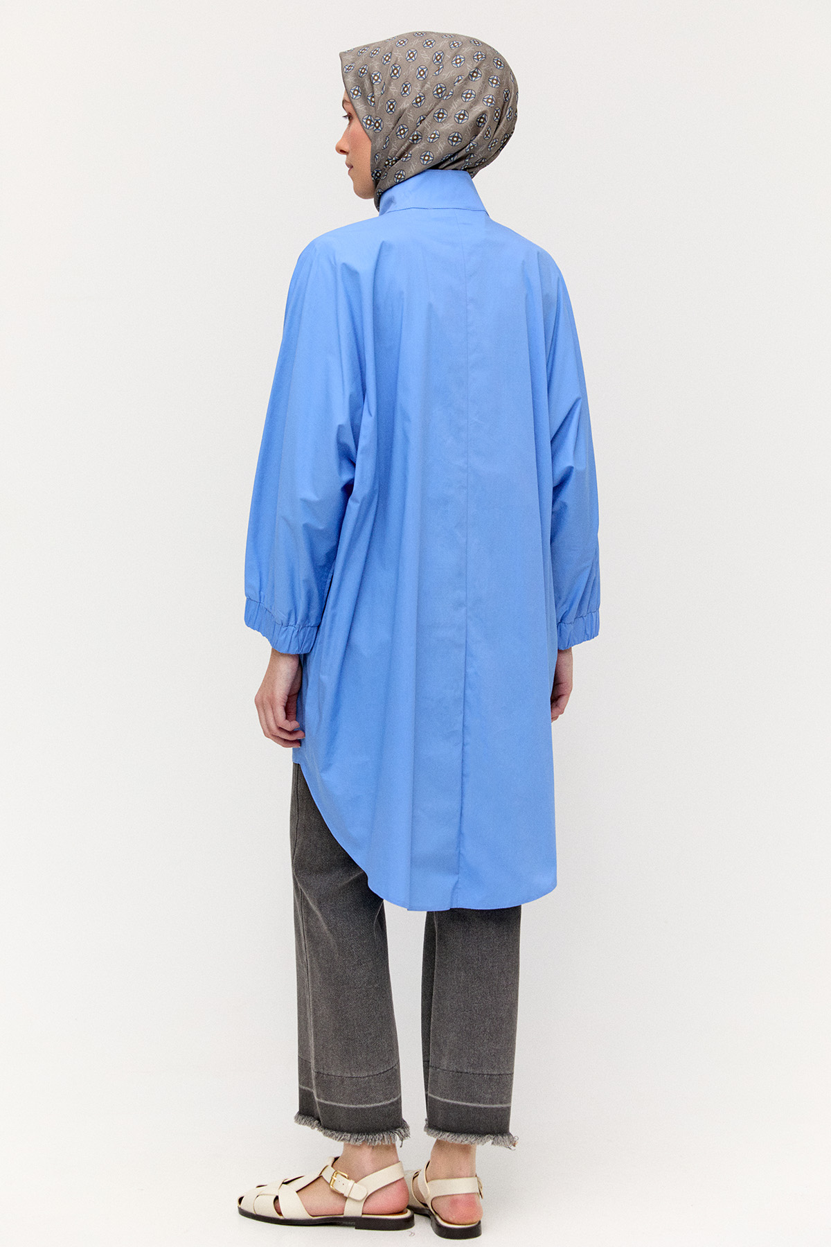 Yüksek Yakalı Pamuk Tunik, Tesettür Giyim