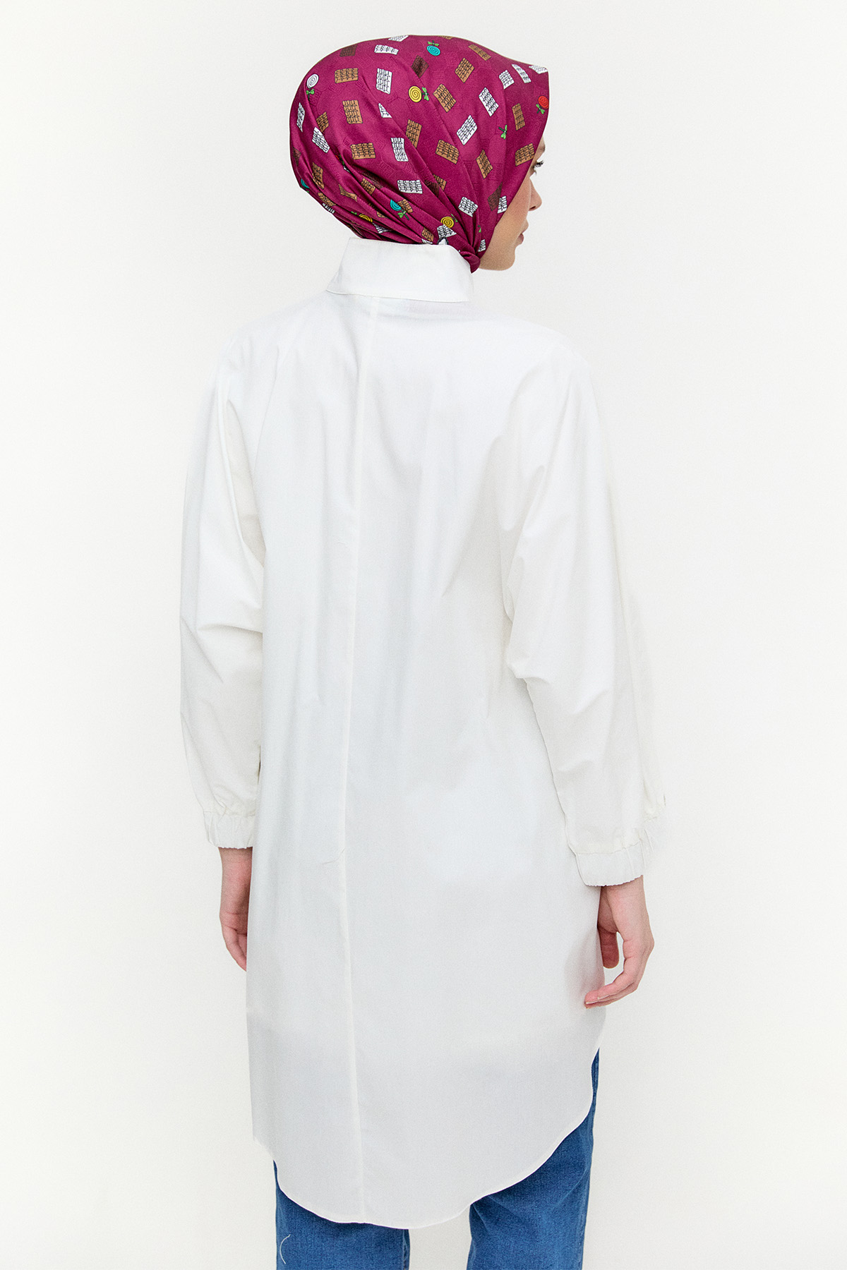 Yüksek Yakalı Pamuk Tunik, Tesettür Giyim