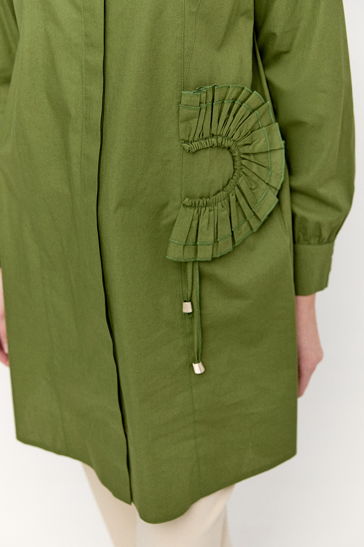 Volan Aplikeli Pamuk Tunik, Tesettür Giyim