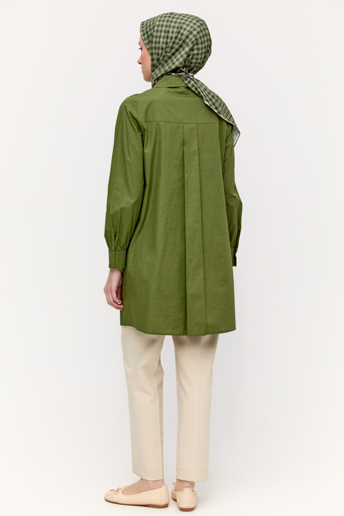 Volan Aplikeli Pamuk Tunik, Tesettür Giyim