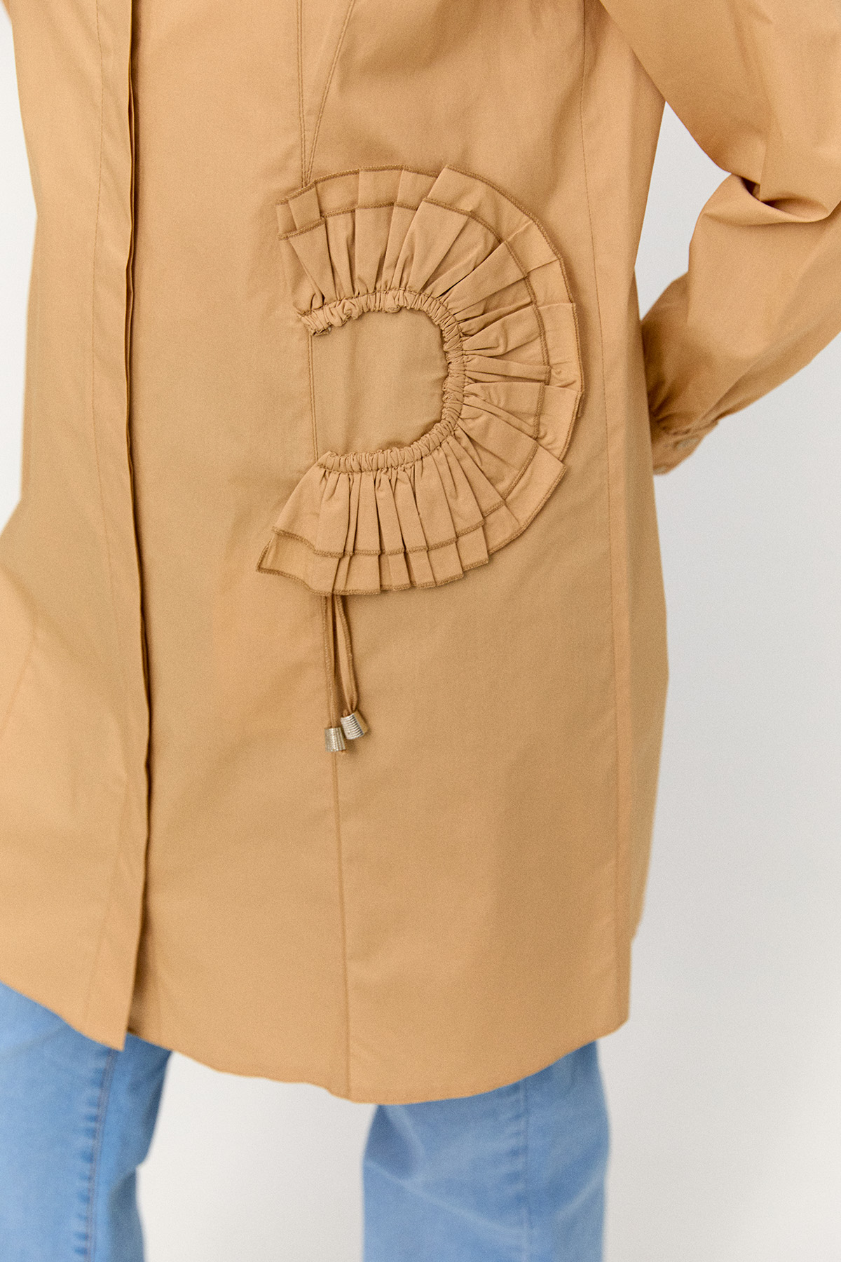 Volan Aplikeli Pamuk Tunik, Tesettür Giyim