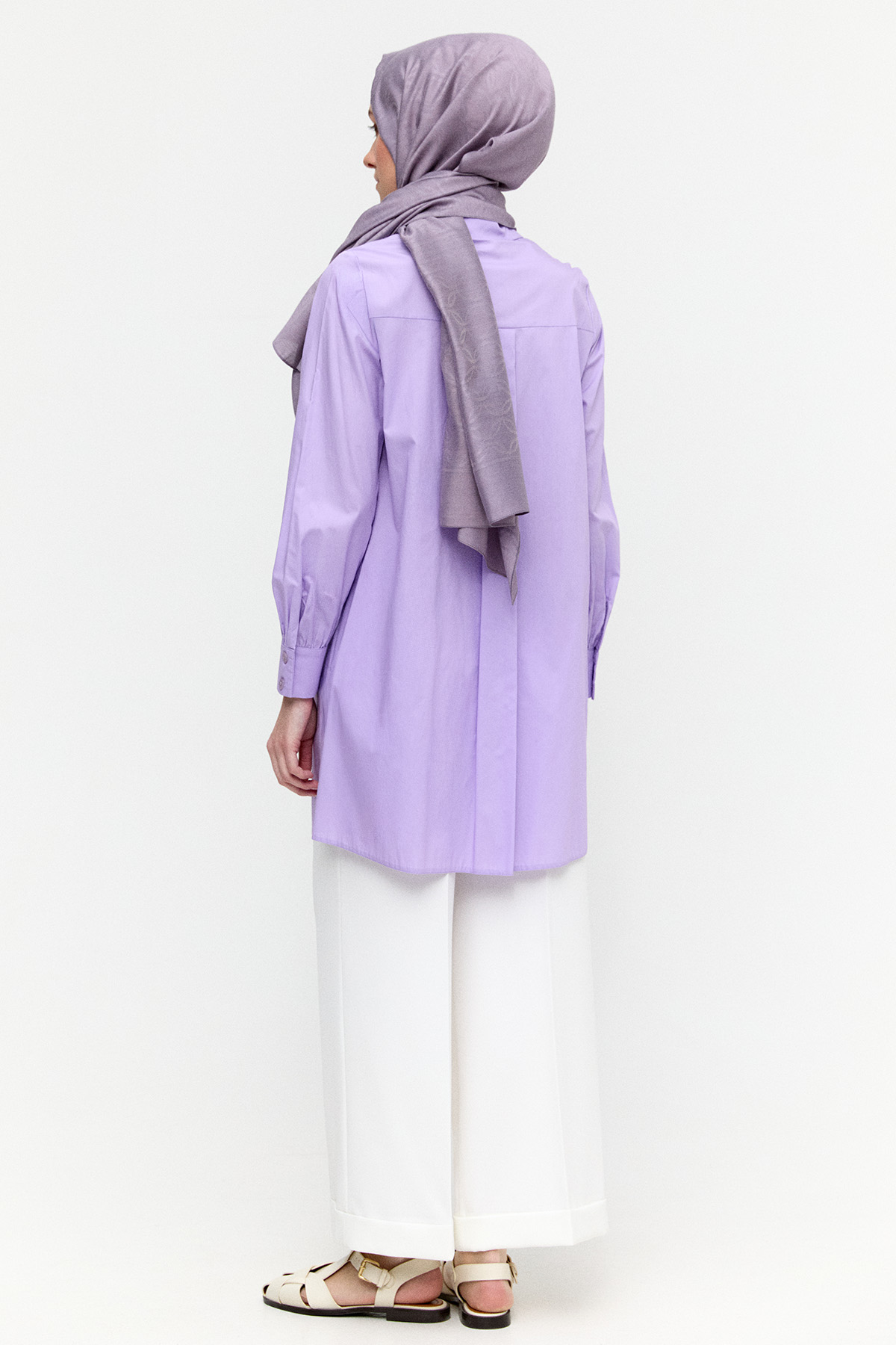 Volan Aplikeli Pamuk Tunik, Tesettür Giyim