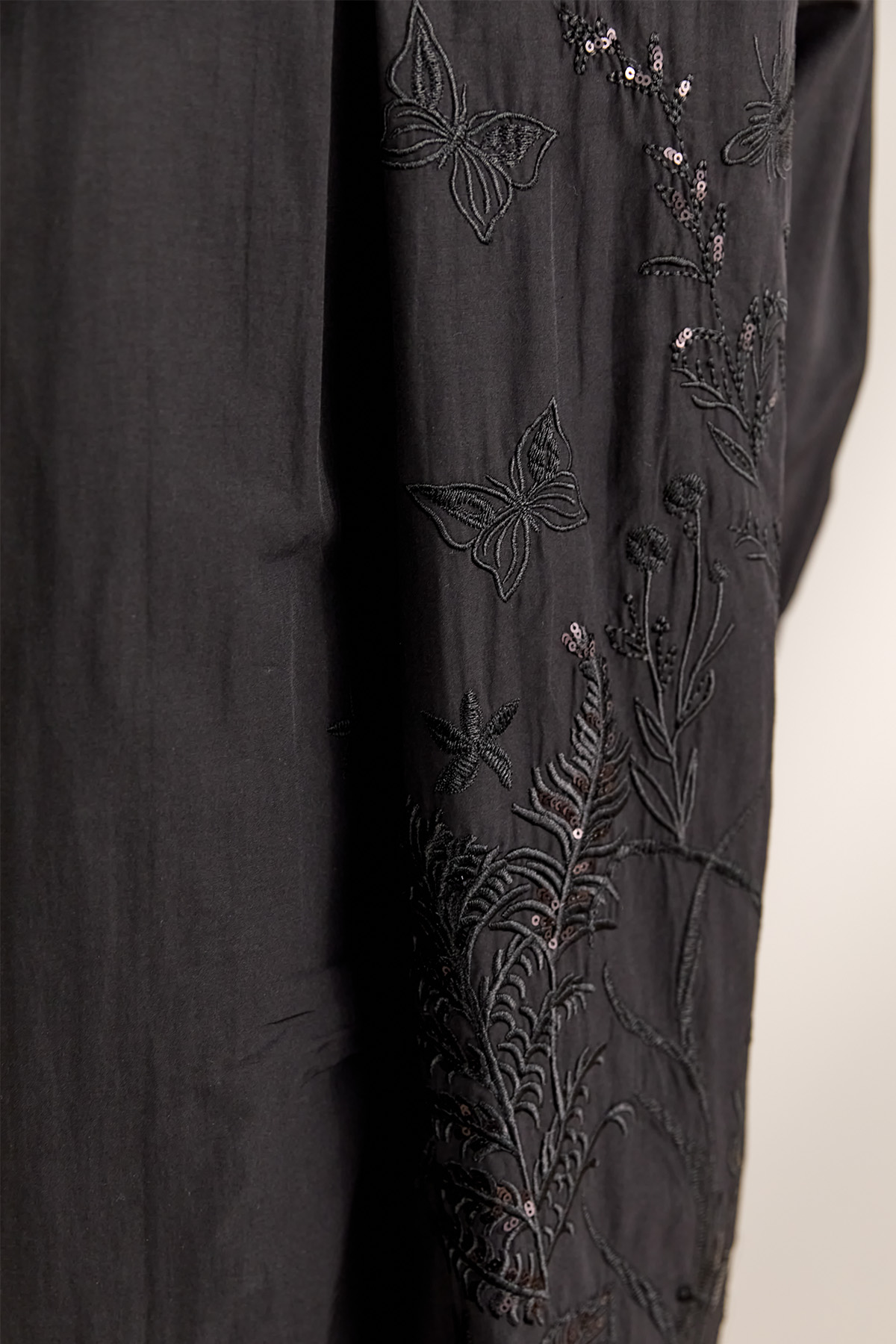 Nakış Detaylı Oversize Pamuklu Tunik, Tesettür Giyim