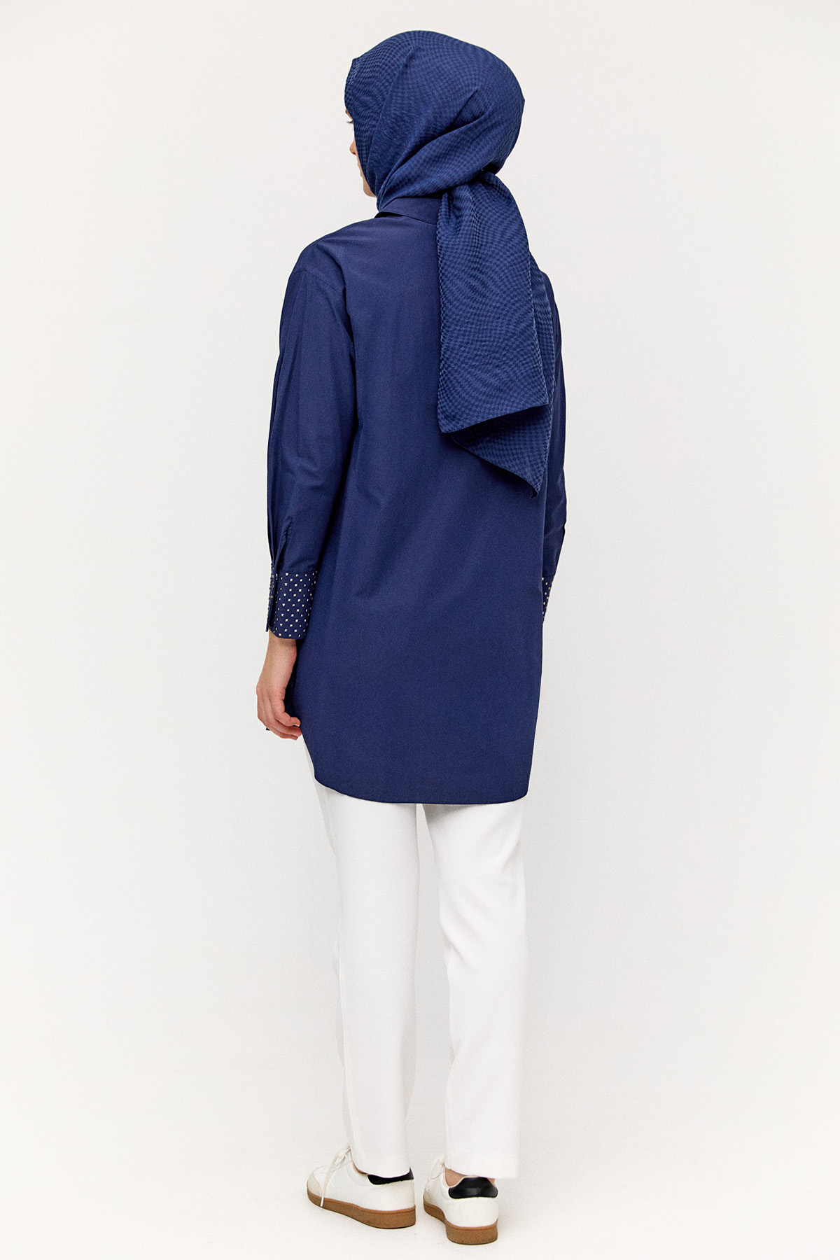 Hotfix Baskılı Pamuklu Tunik, Tesettür Giyim