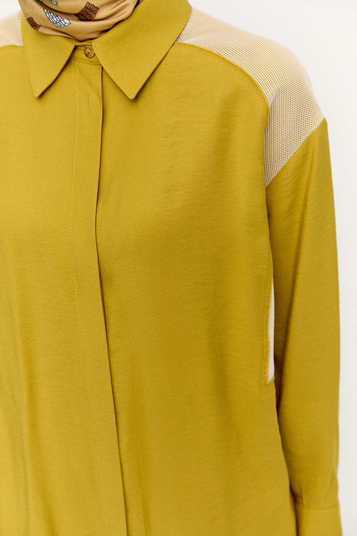 File Detaylı Modal Tunik, Tesettür Giyim