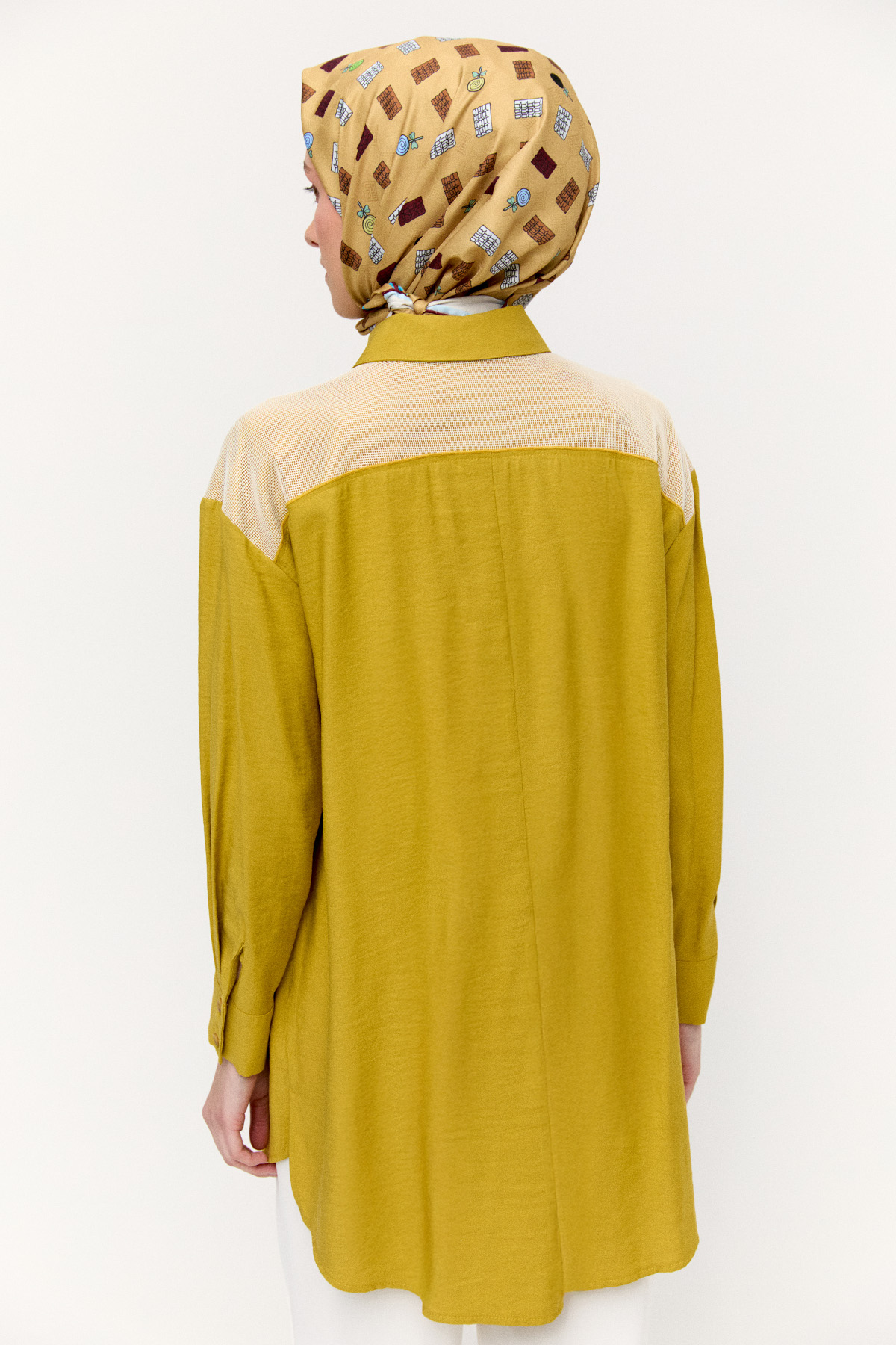 File Detaylı Modal Tunik, Tesettür Giyim