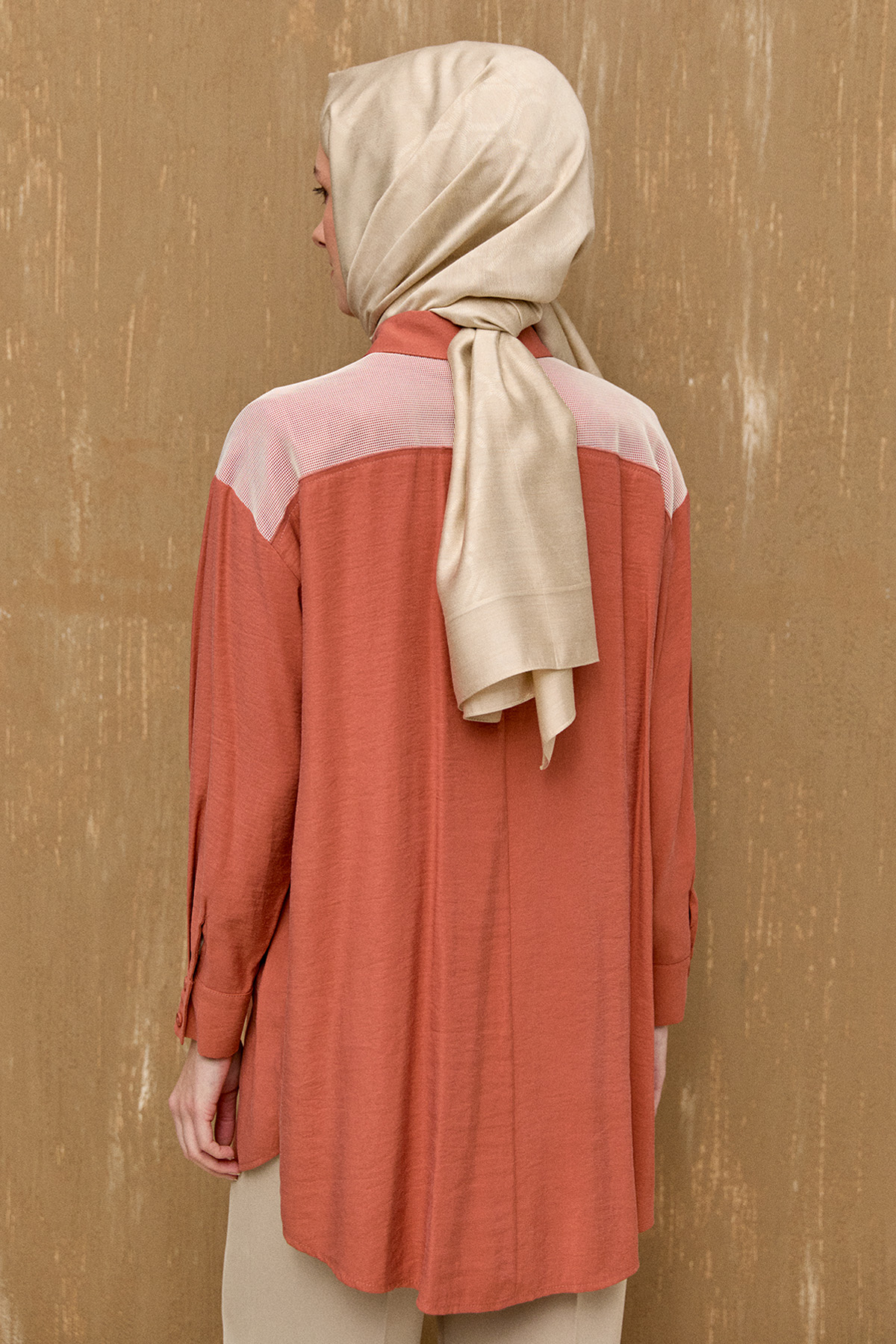 File Detaylı Modal Tunik, Tesettür Giyim