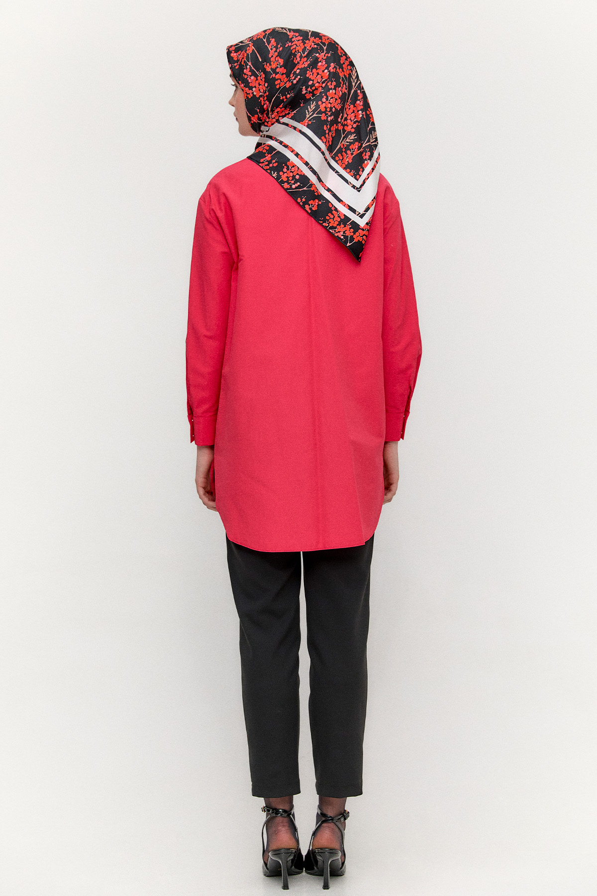 Taş Detaylı Oversize Pamuklu Tunik, Tesettür Giyim