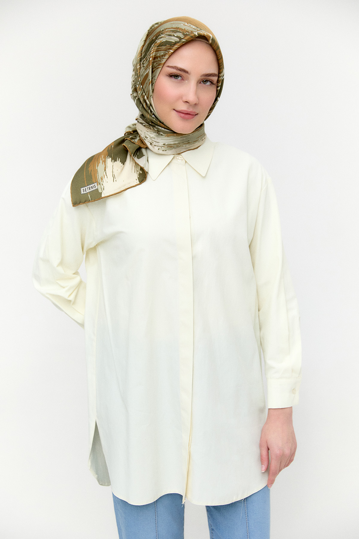 Sırtta Nakış Detaylı Tunik, Tesettür Giyim