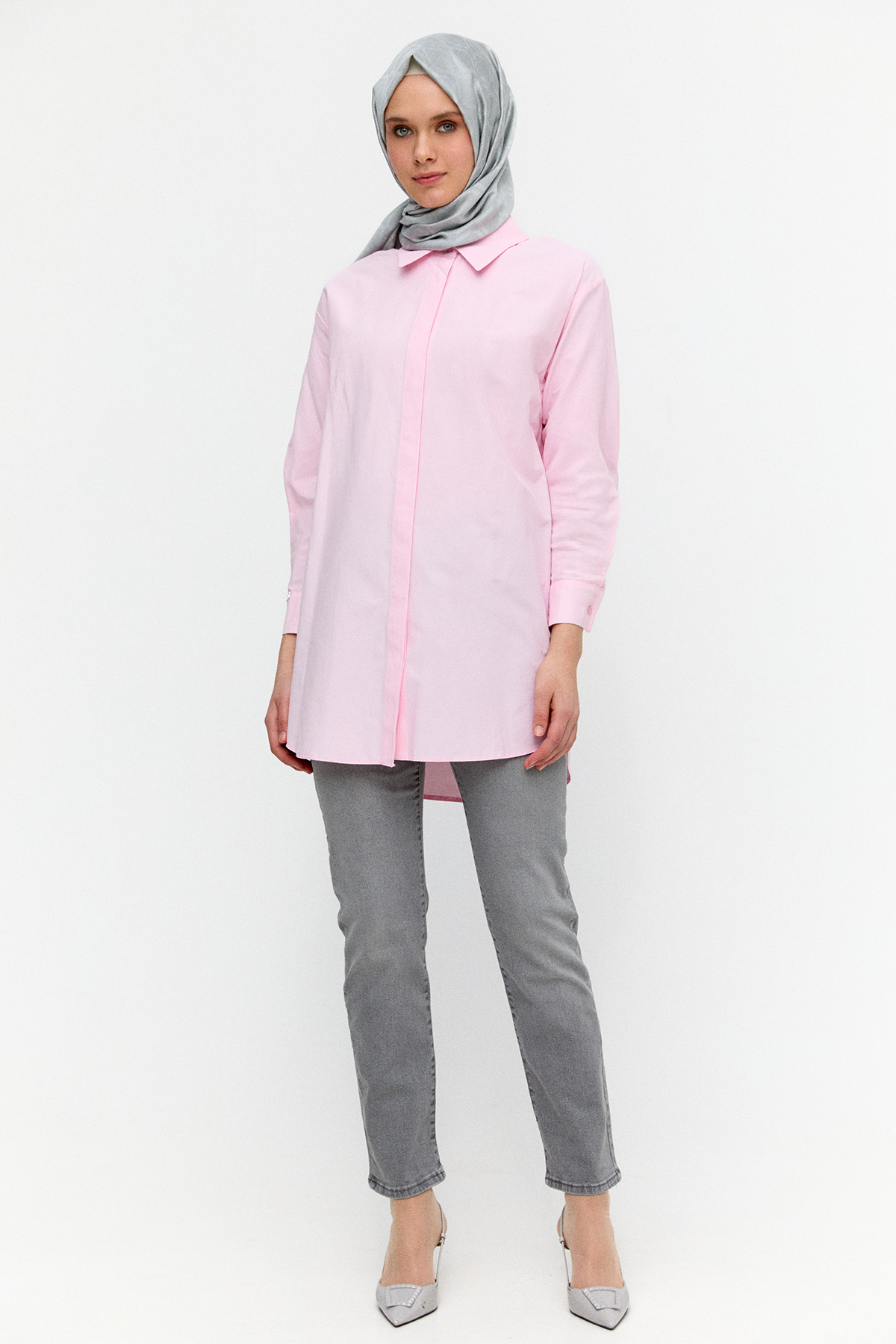 Sırtta Nakış Detaylı Tunik, Tesettür Giyim