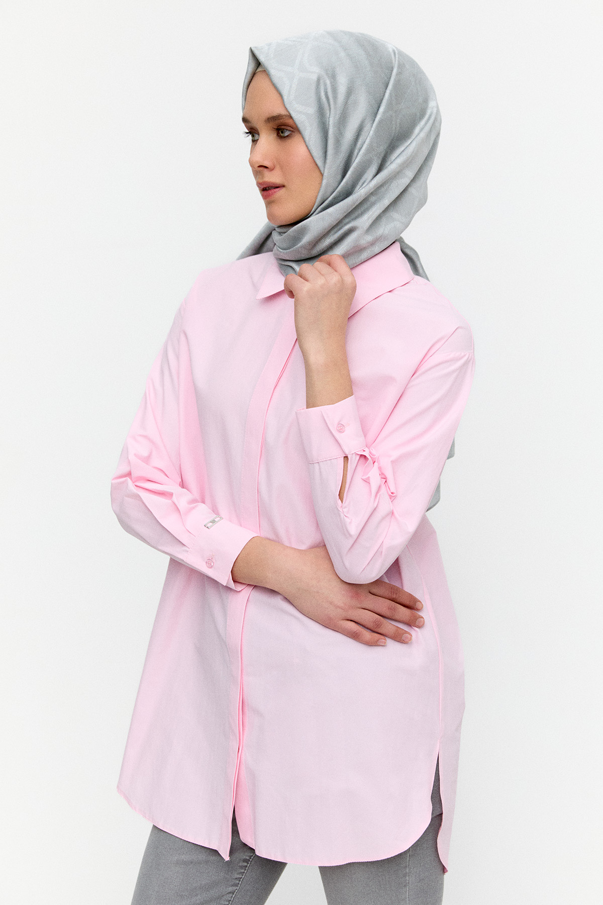 Sırtta Nakış Detaylı Tunik, Tesettür Giyim