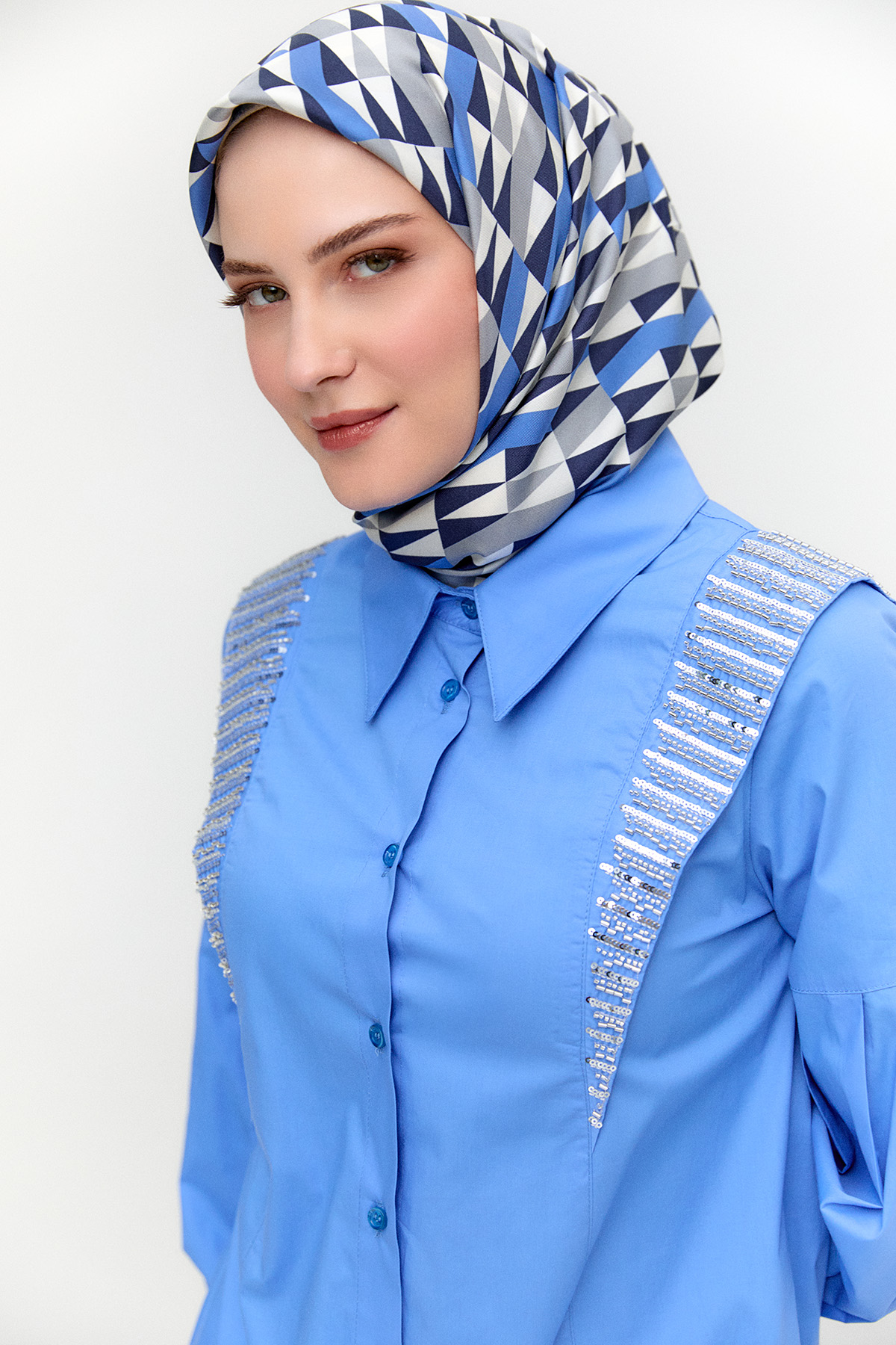 Payet Detaylı Pamuk Tunik, Tesettür Giyim