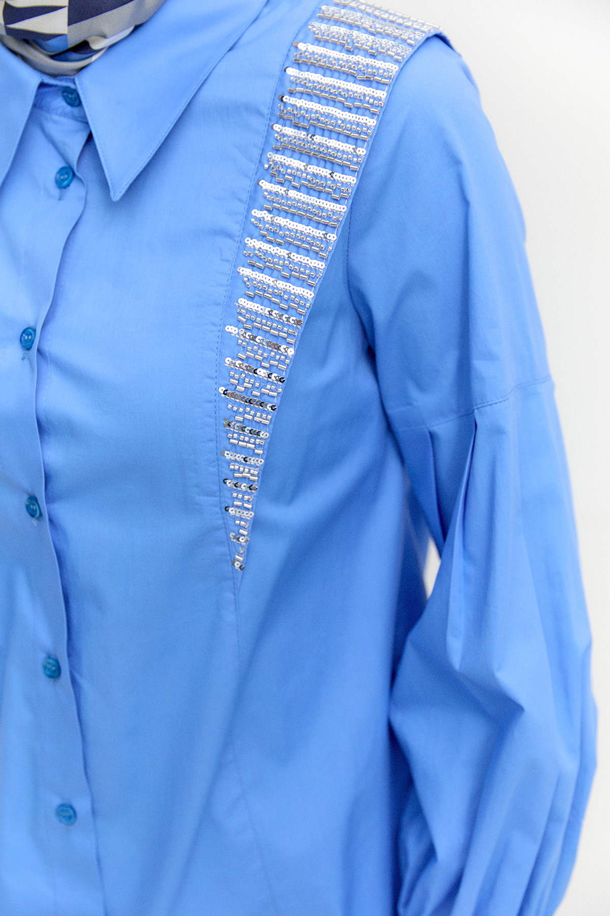 Payet Detaylı Pamuk Tunik, Tesettür Giyim