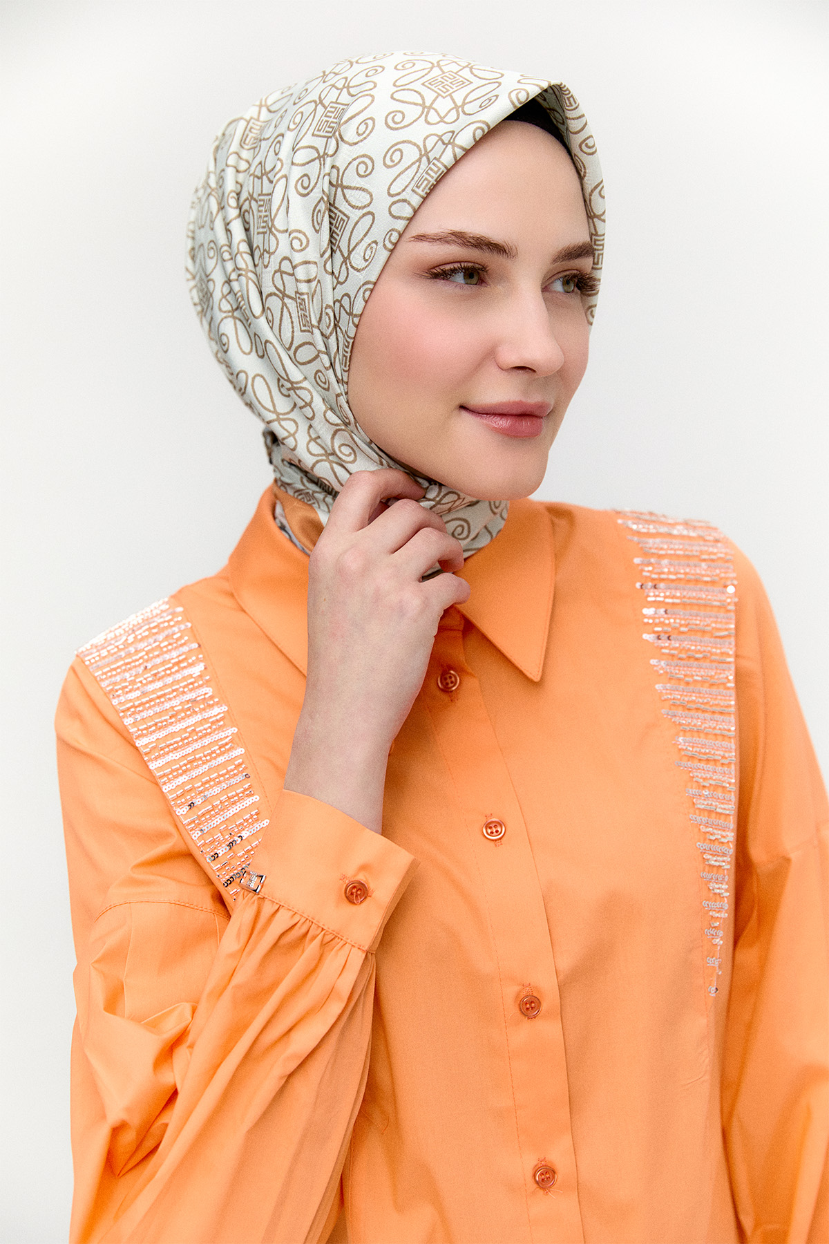 Payet Detaylı Pamuk Tunik, Tesettür Giyim