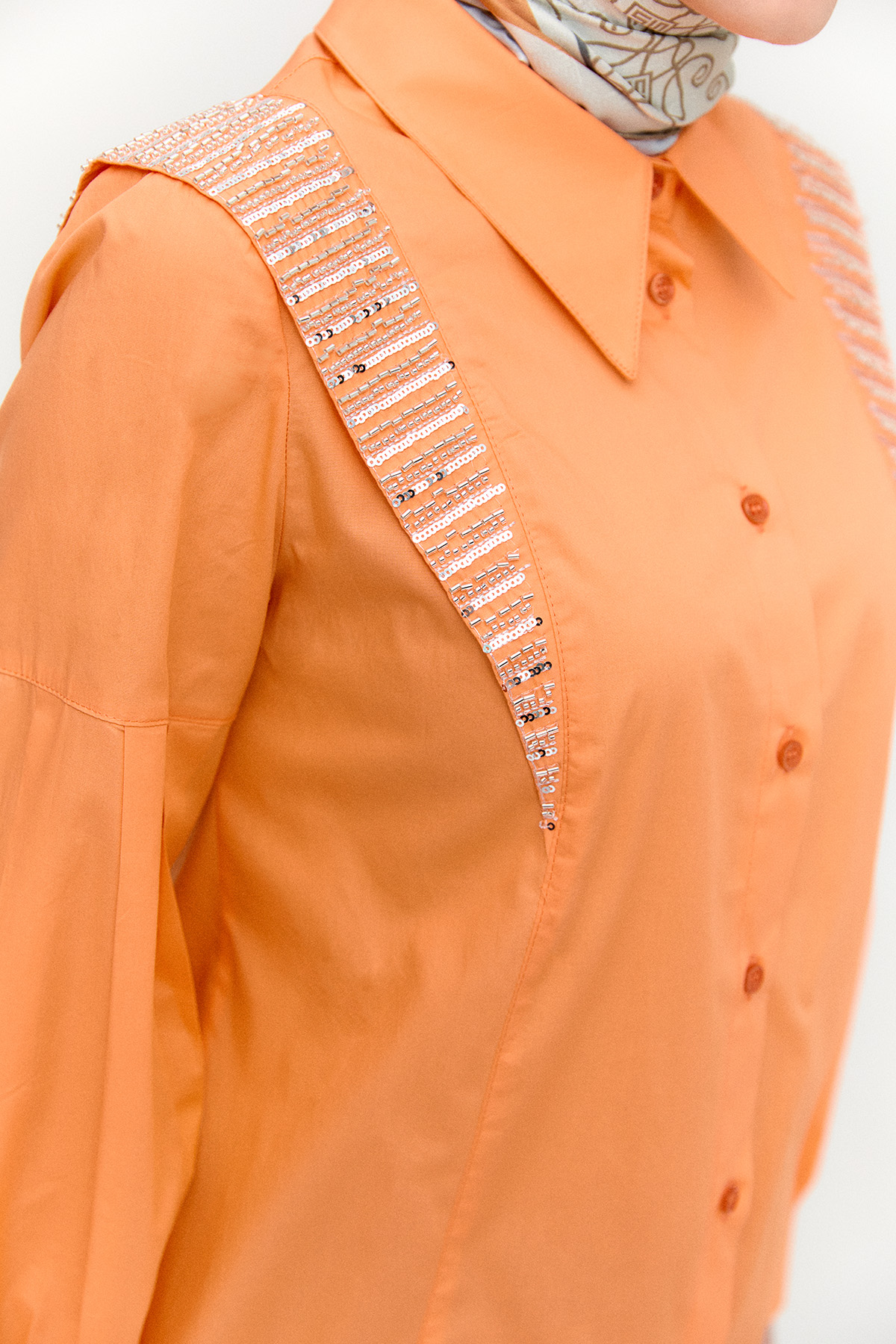 Payet Detaylı Pamuk Tunik, Tesettür Giyim