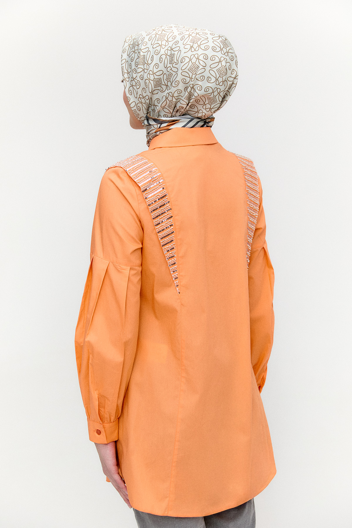 Payet Detaylı Pamuk Tunik, Tesettür Giyim