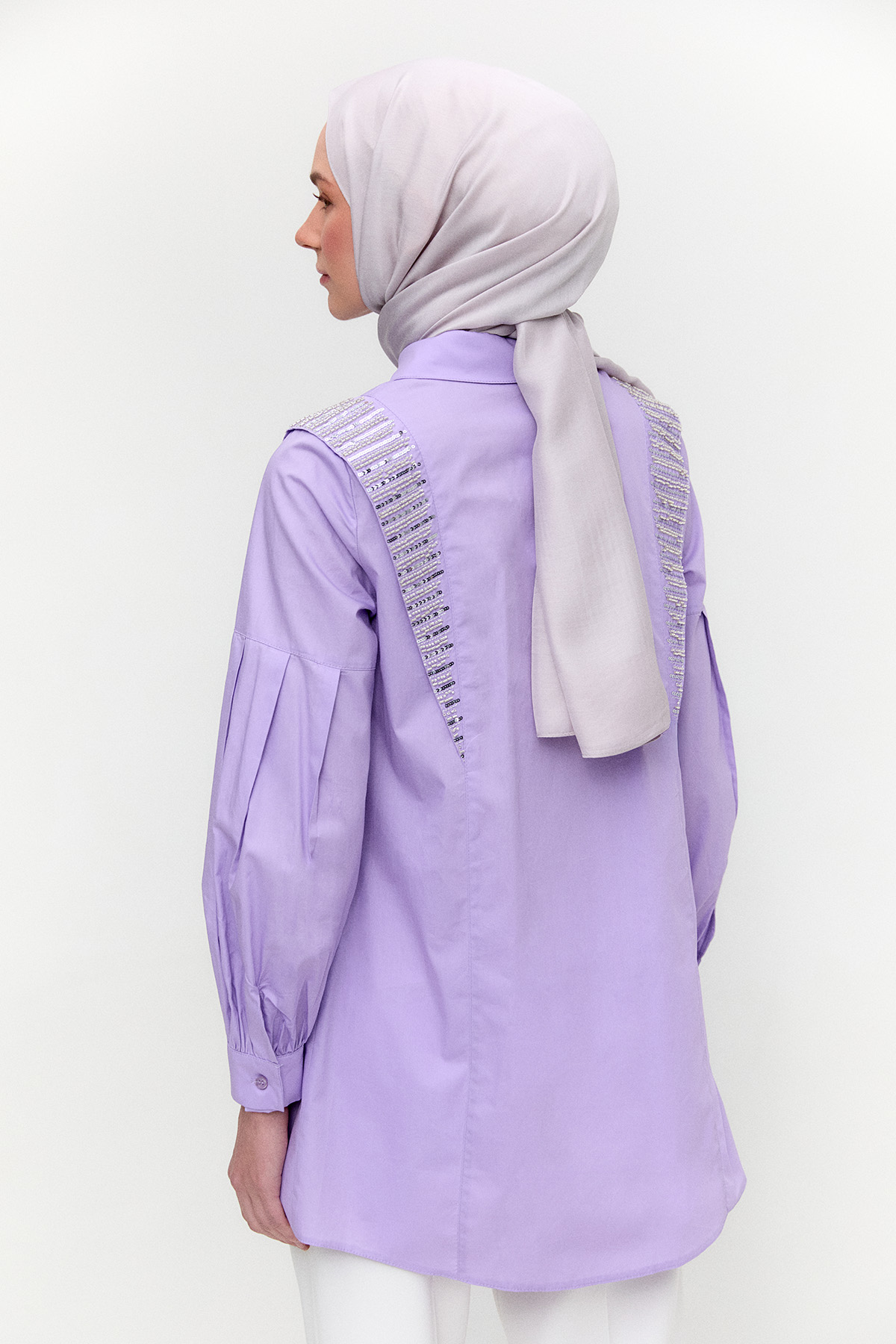 Payet Detaylı Pamuk Tunik, Tesettür Giyim