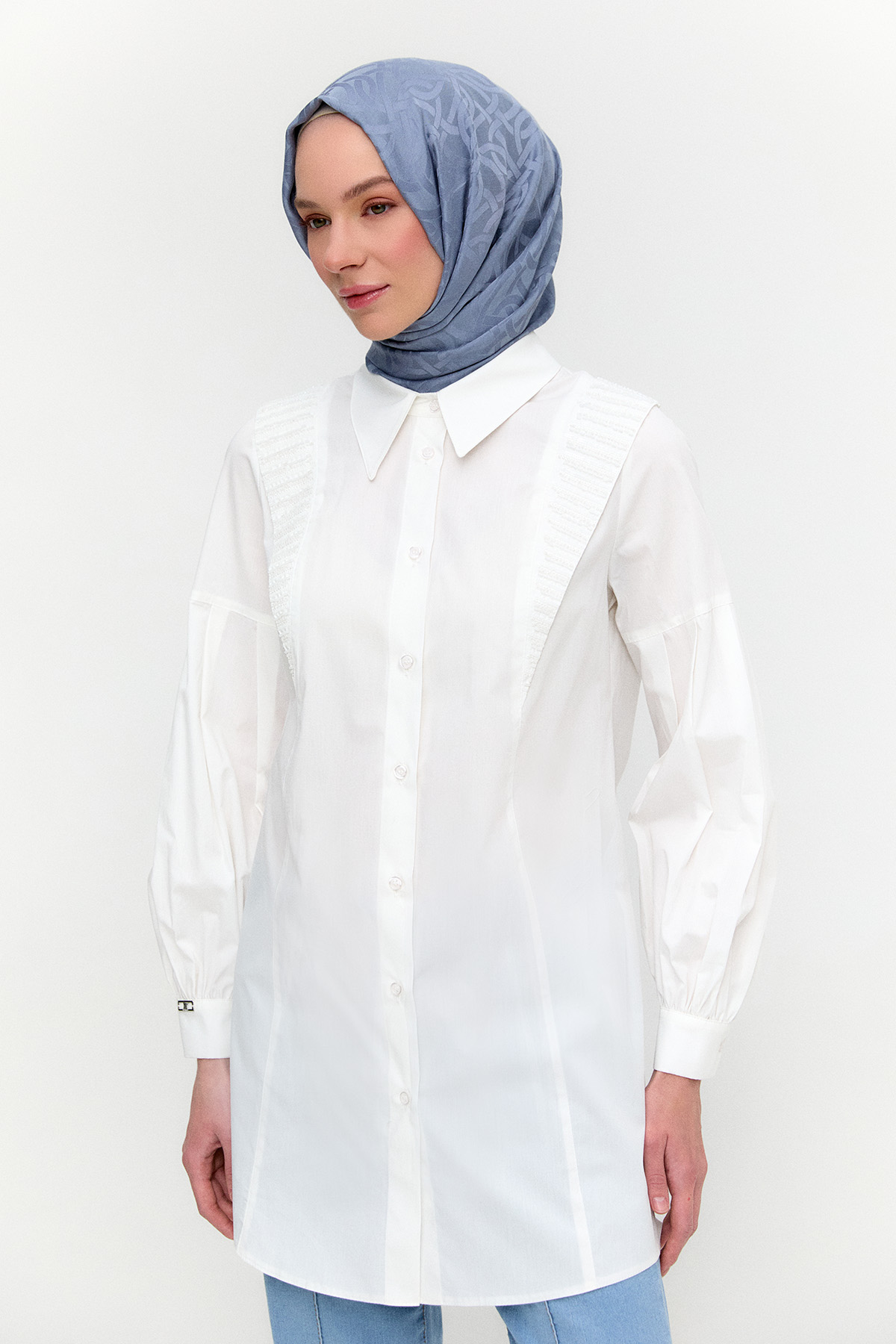 Payet Detaylı Pamuk Tunik, Tesettür Giyim