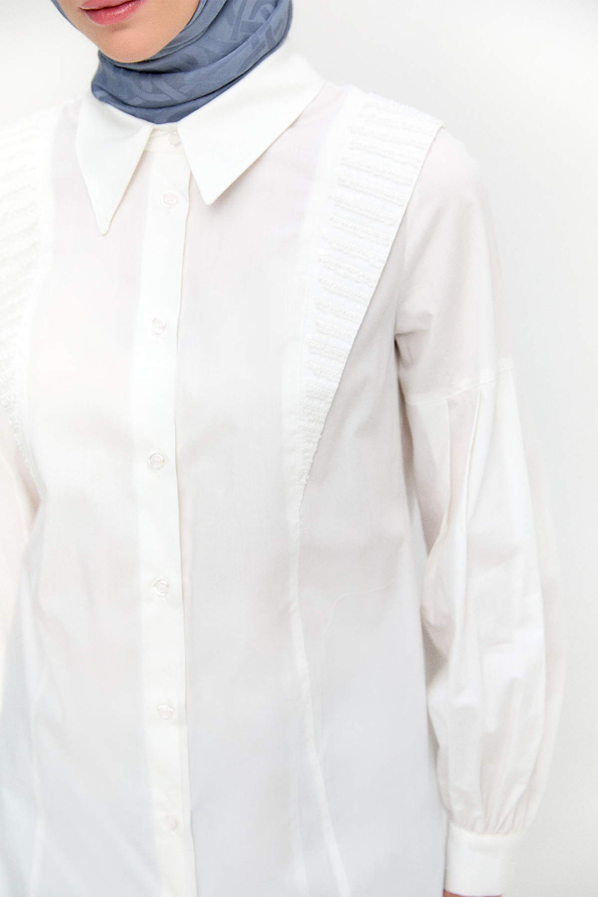 Payet Detaylı Pamuk Tunik, Tesettür Giyim