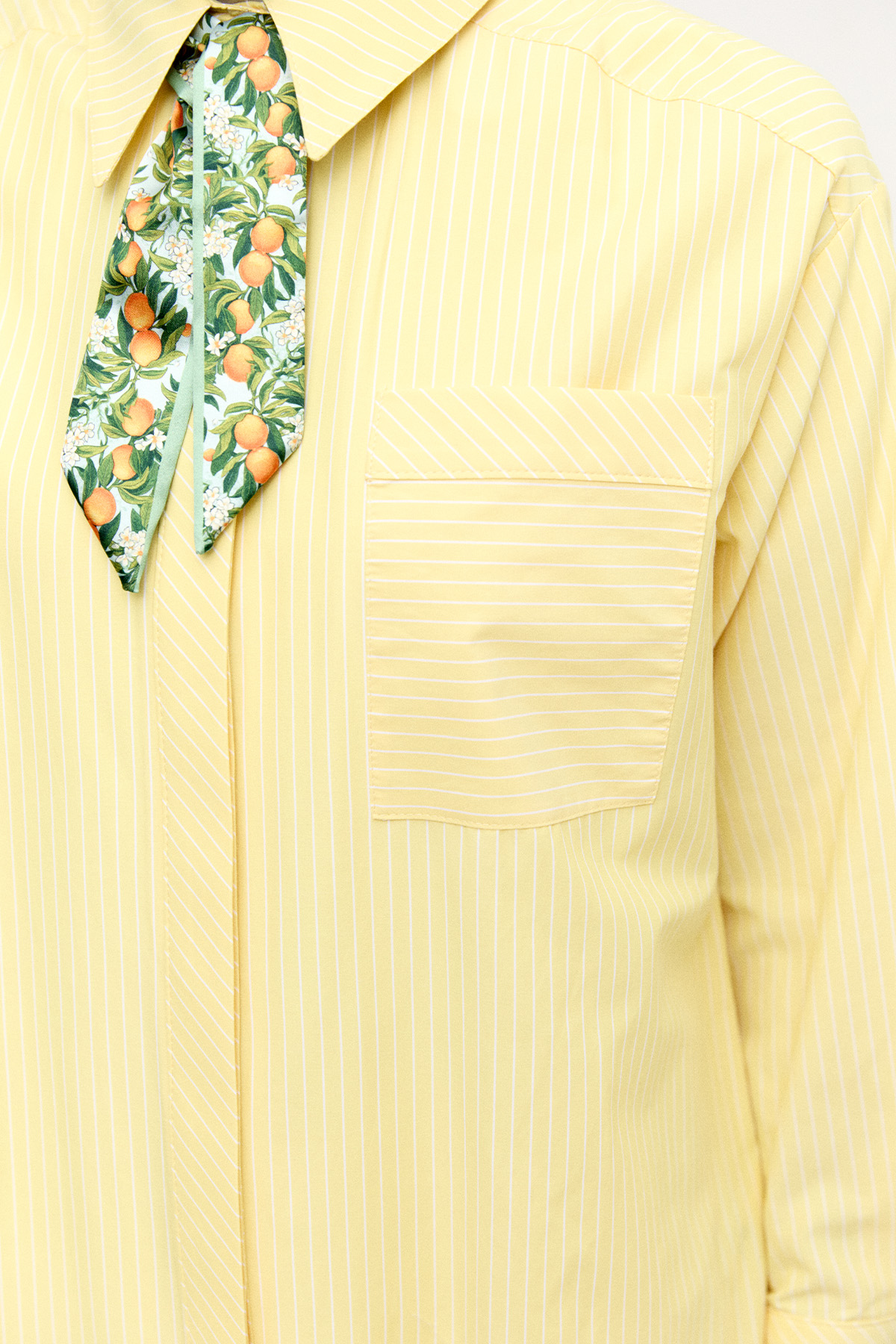 Sırtı Nakışlı Çizgili Pamuk Tunik, Tesettür Giyim