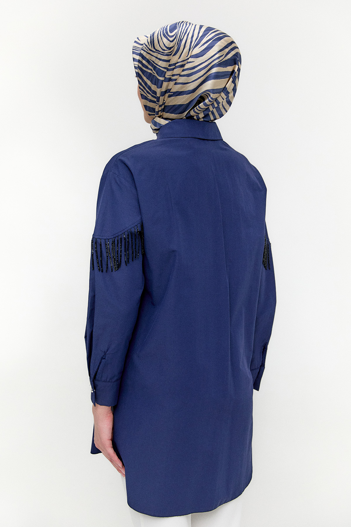 Sarkıt Taşlı Pamuklu Tunik, Tesettür Giyim