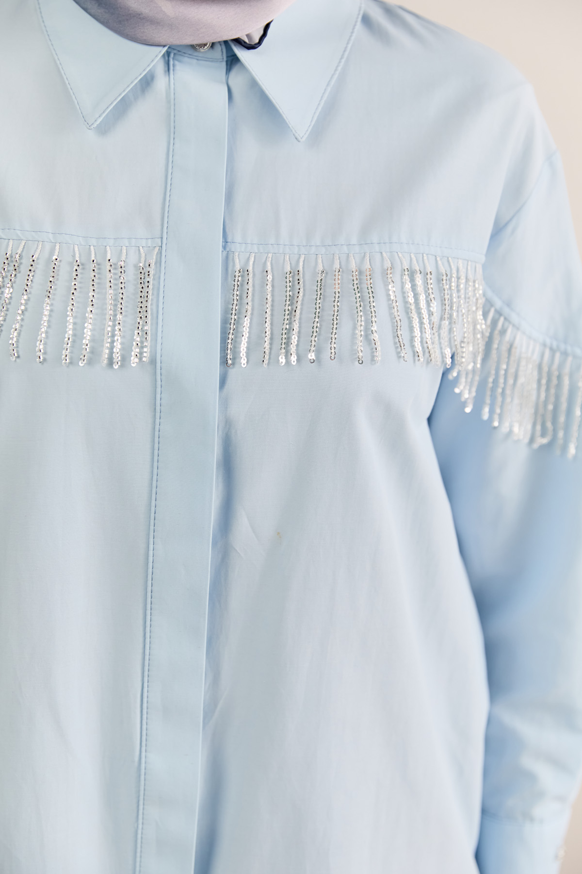 Sarkıt Taşlı Pamuklu Tunik, Tesettür Giyim