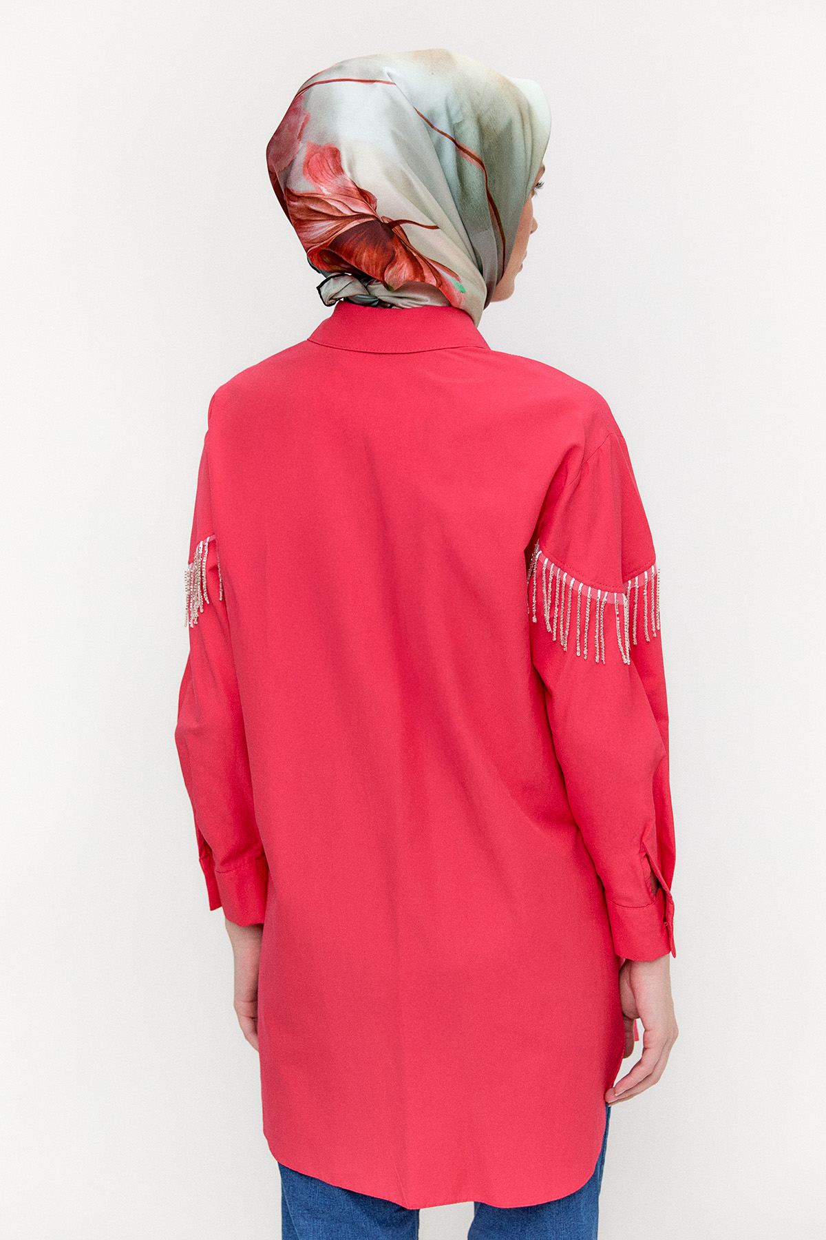 Sarkıt Taşlı Pamuklu Tunik, Tesettür Giyim