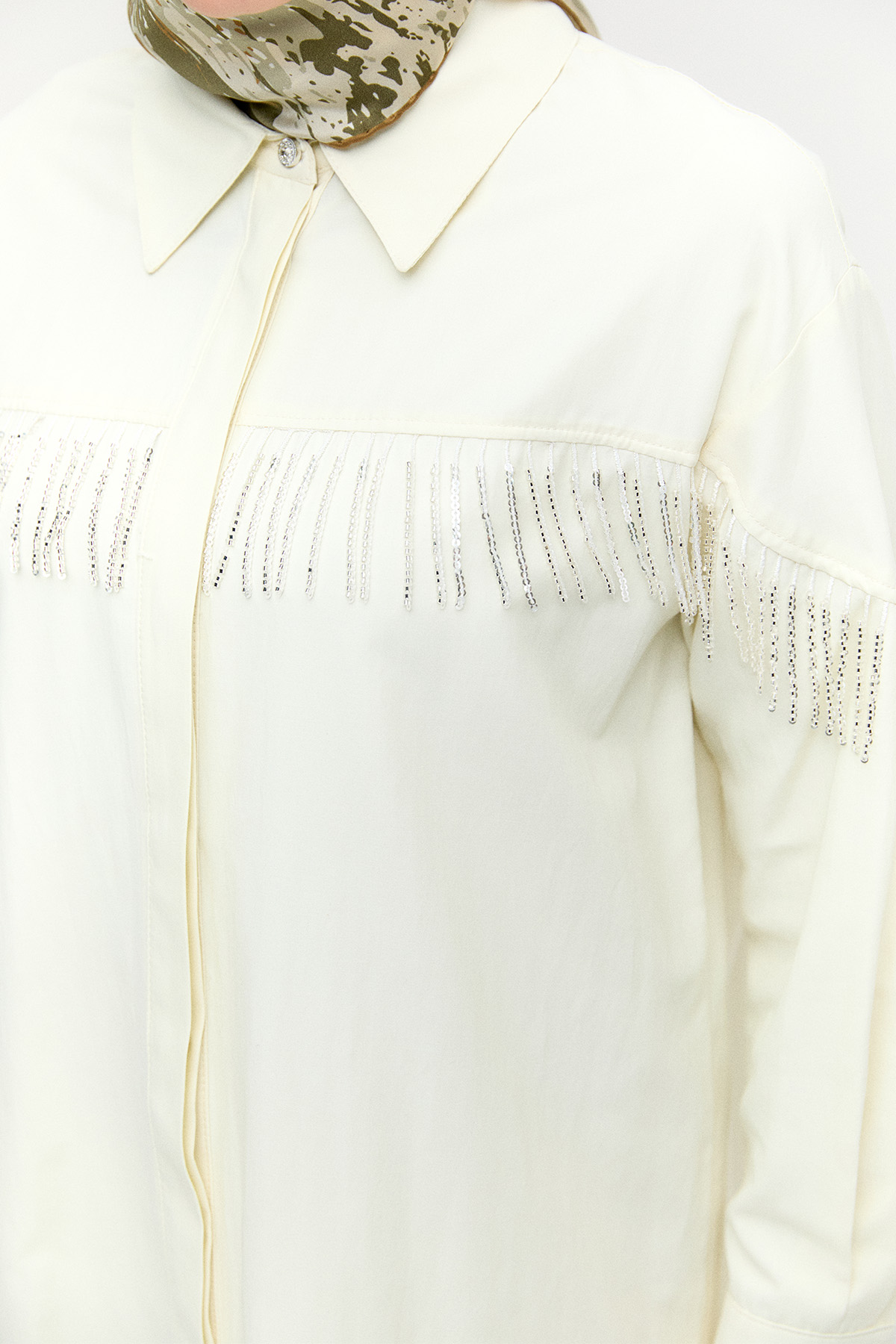 Sarkıt Taşlı Pamuklu Tunik, Tesettür Giyim