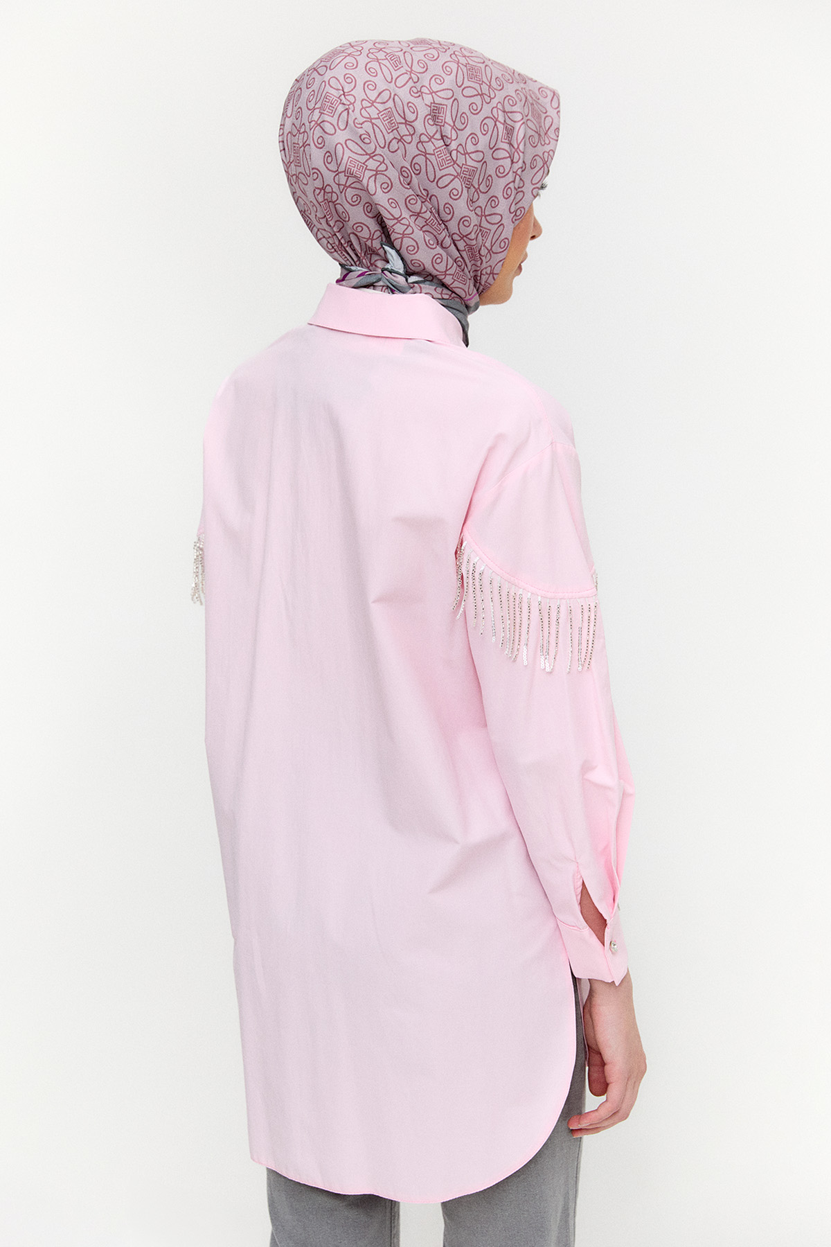 Sarkıt Taşlı Pamuklu Tunik, Tesettür Giyim