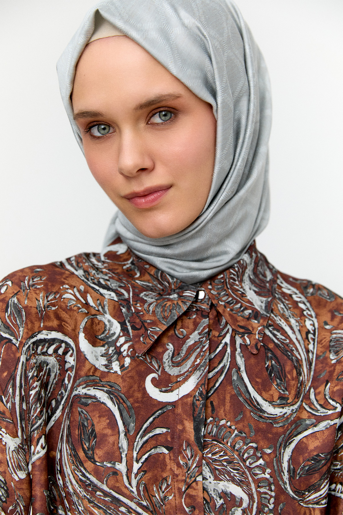 Çoklu Desenli Floş Tunik, Tesettür Giyim