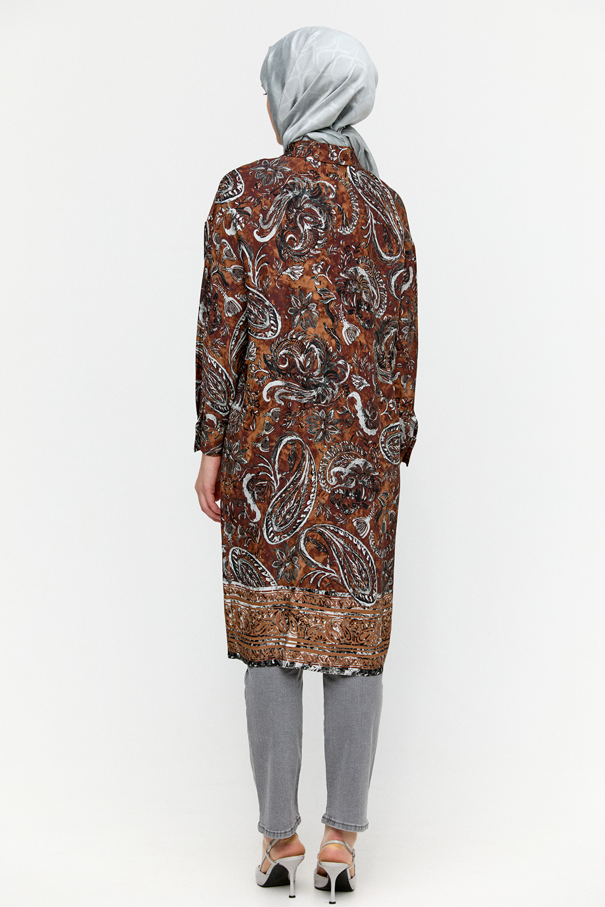 Çoklu Desenli Floş Tunik, Tesettür Giyim